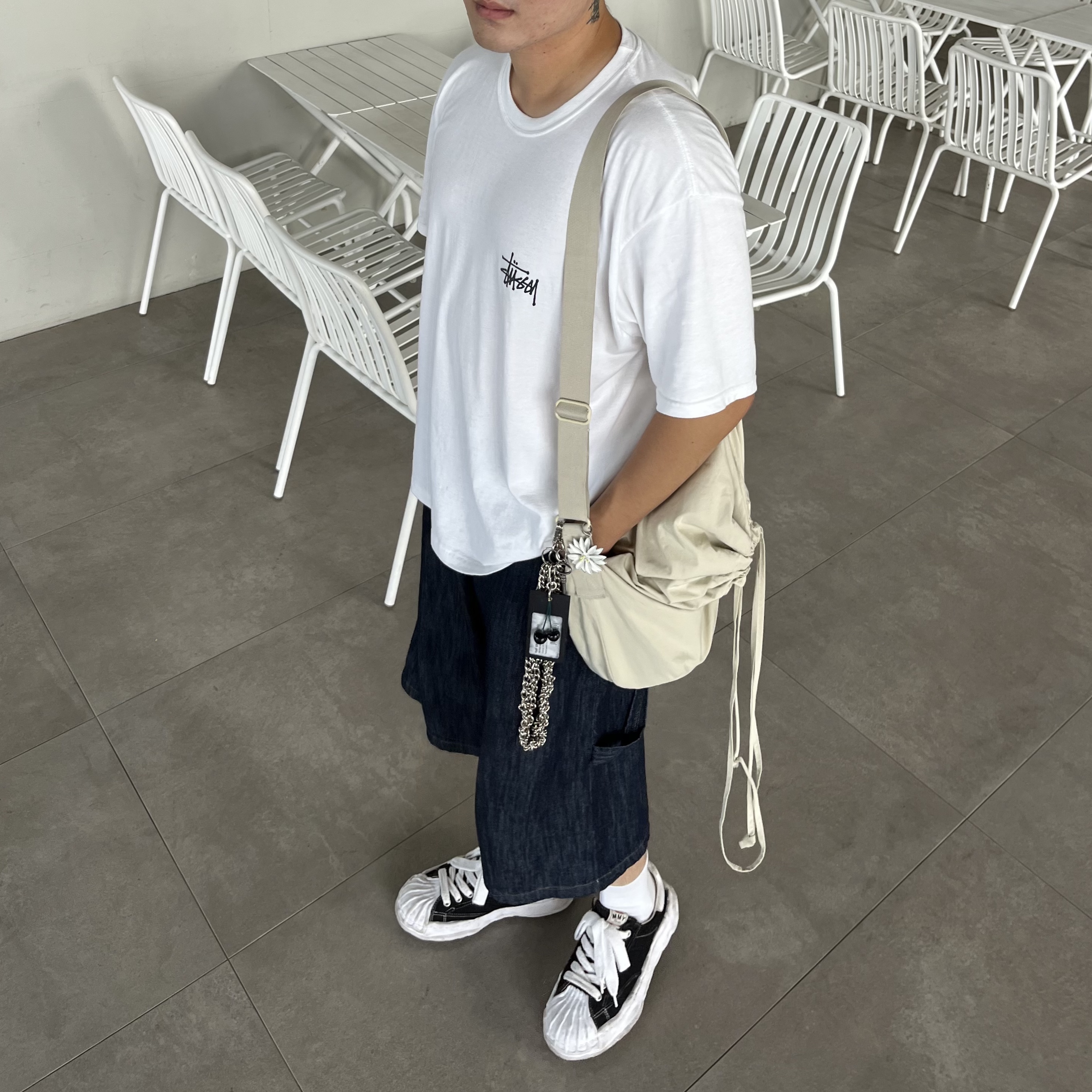 Maison Mihara Yasuhiro Blakey OG Sole Canvas Low-top Sneakers Black White, Maison Mihara Yasuhiro Blakey OG Sole Canvas Low-top Sneakers Black 착용 스타일