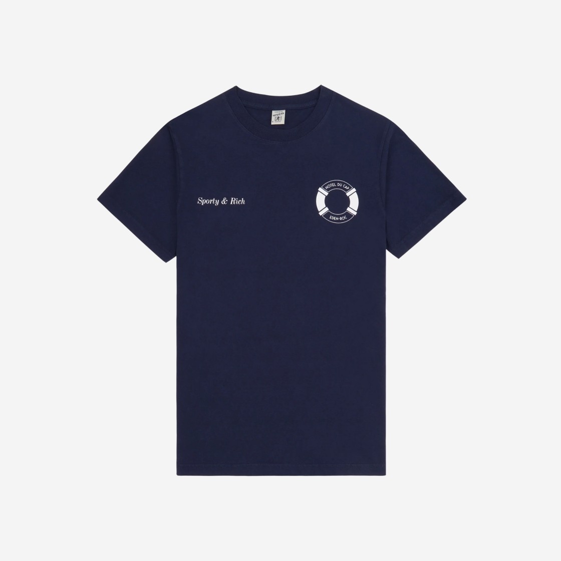 Sporty & Rich x Hotel Du Cap-Eden-Roc Buoy T-Shirt Navy White 상세 이미지 1