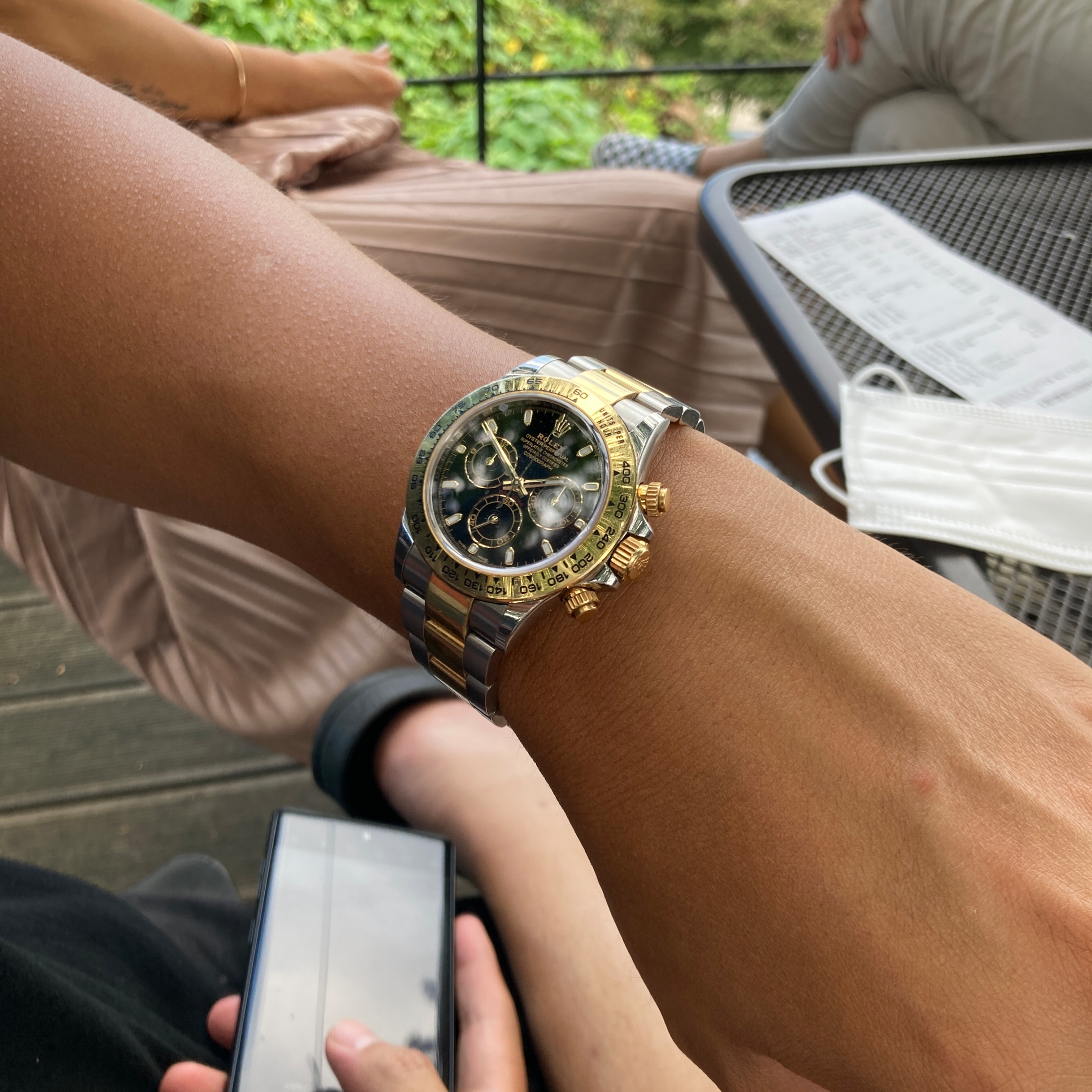 Rolex Cosmograph Daytona 40mm 116503 Black Diamond-Set Oyster 착용 스타일 - 2