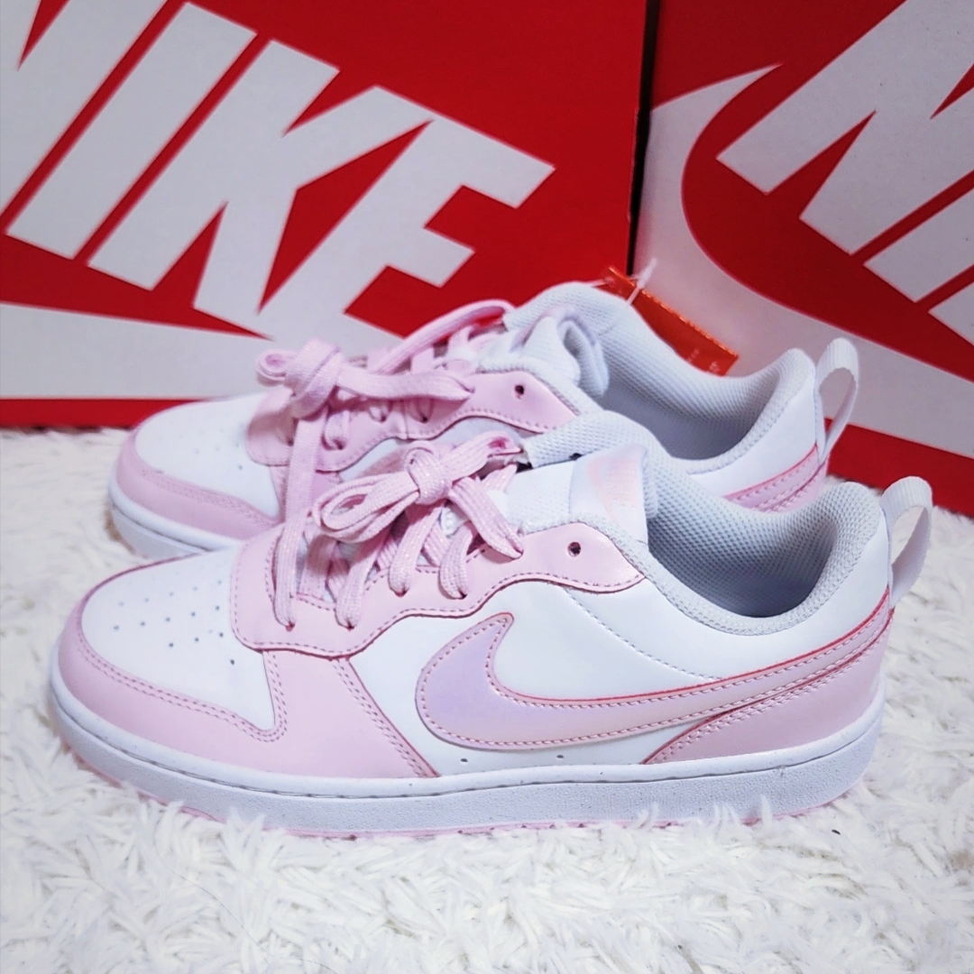 (GS) Nike Court Borough 2 SE White Pink Foam 착용 스타일