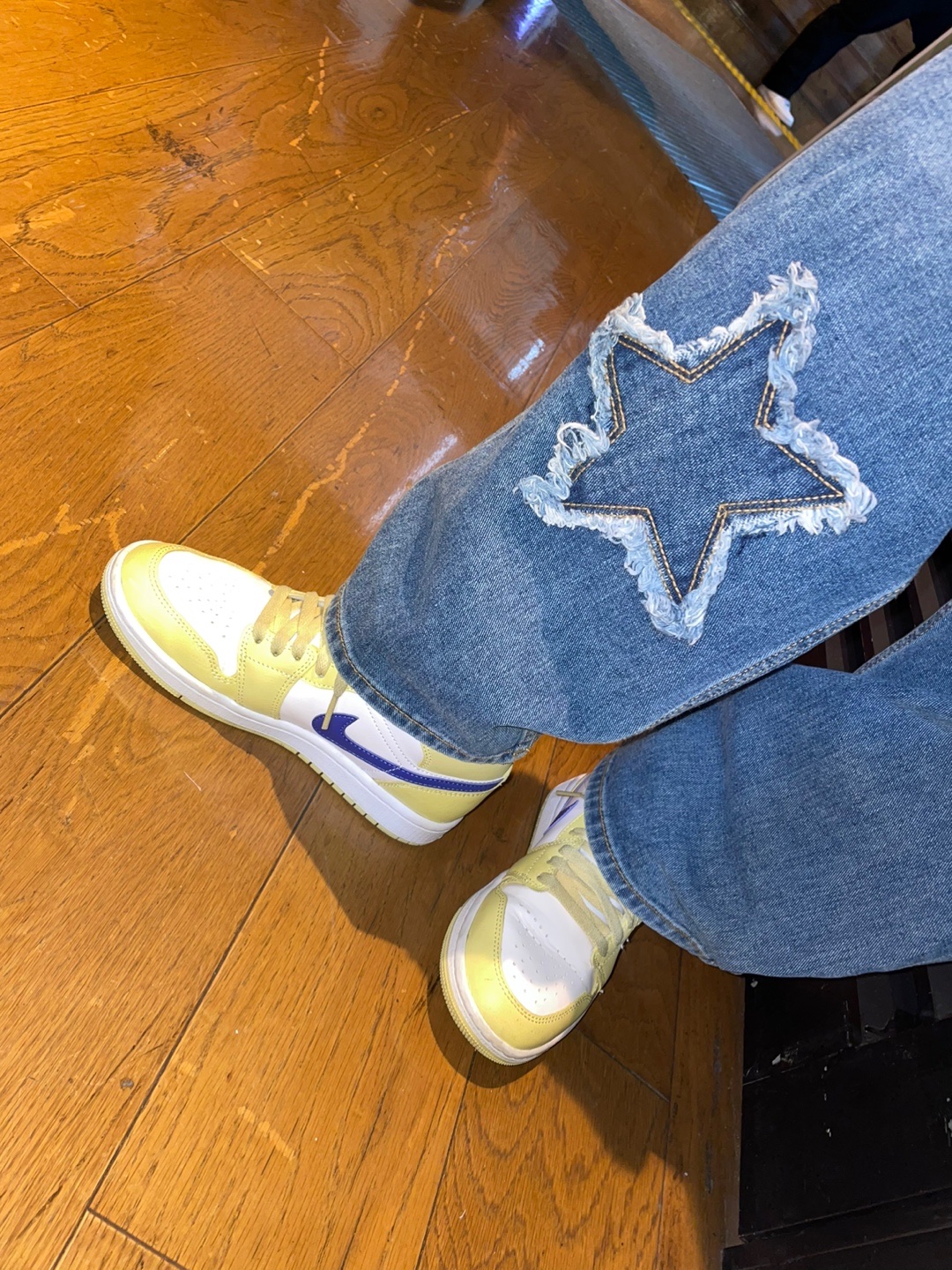 (W) Jordan 1 Mid Lemon Wash Lapis 착용 스타일 - 5