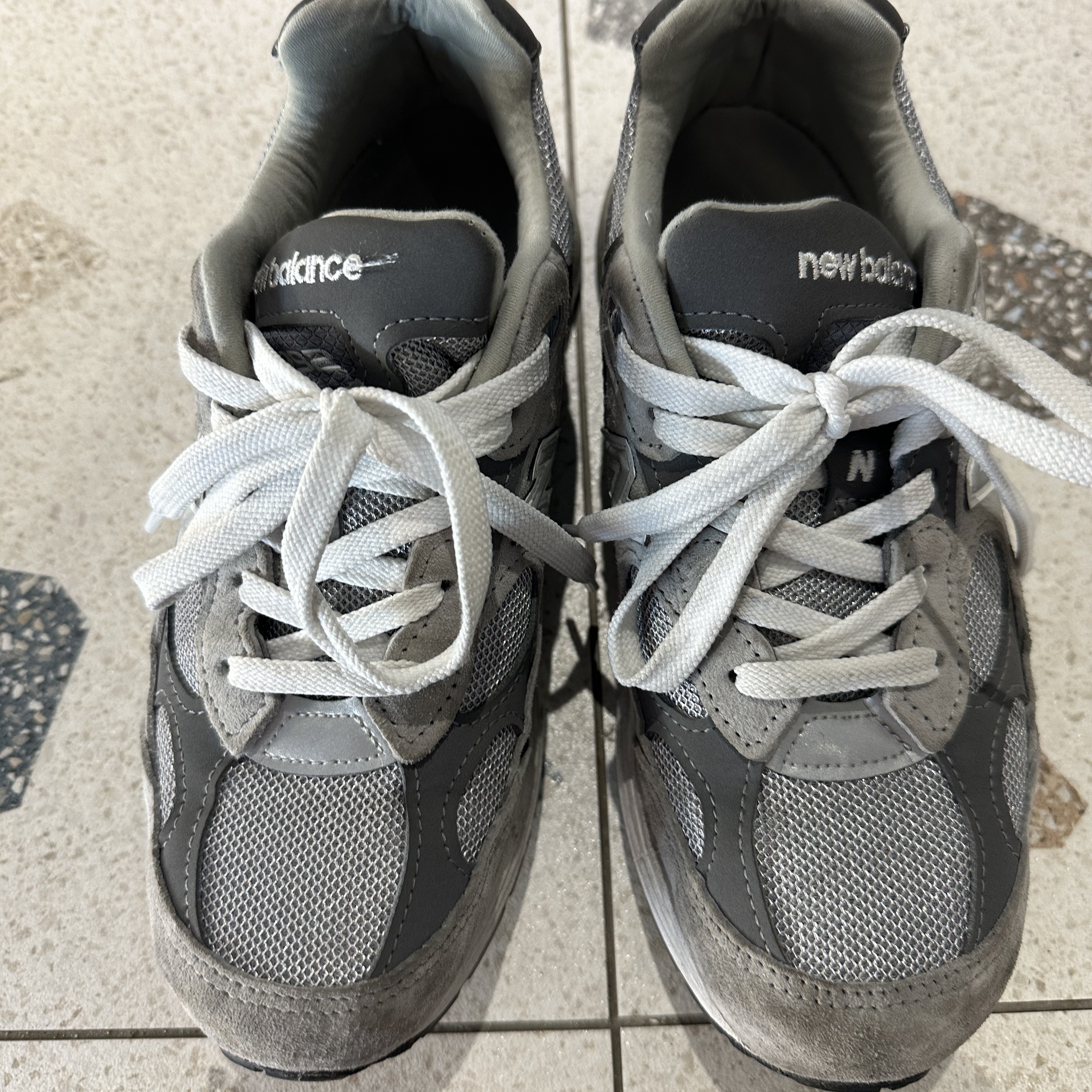 New Balance 992 Made in USA Grey - D Standard 착용 스타일