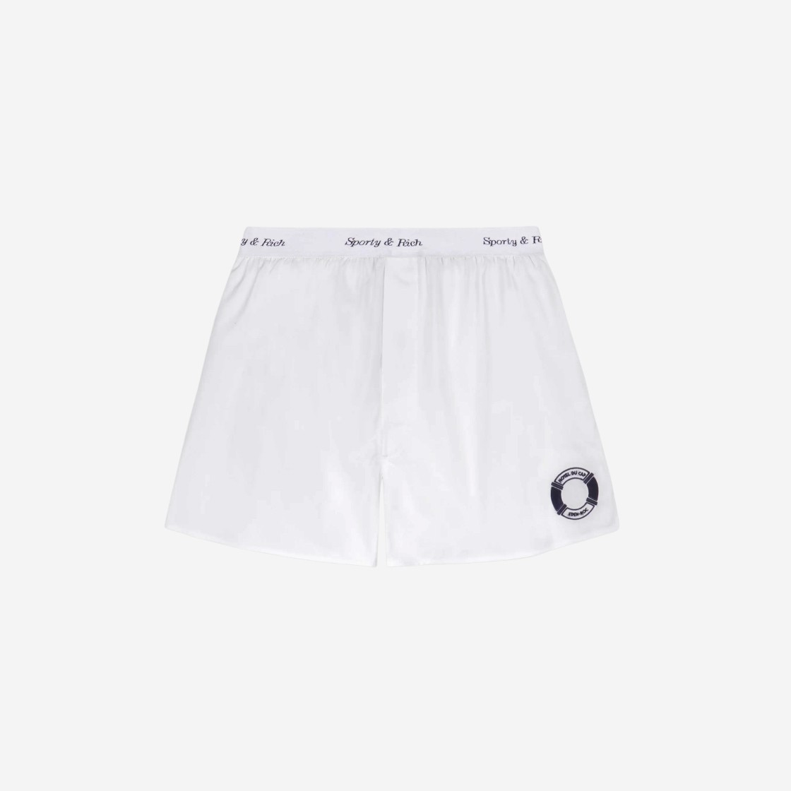 Sporty & Rich x Hotel Du Cap-Eden-Roc Buoy Boxer Short White Navy 상세 이미지 1