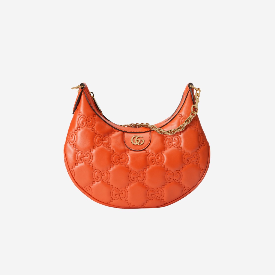 Gucci GG Matelasse Small Shoulder Bag Orange Leather 상세 이미지 1