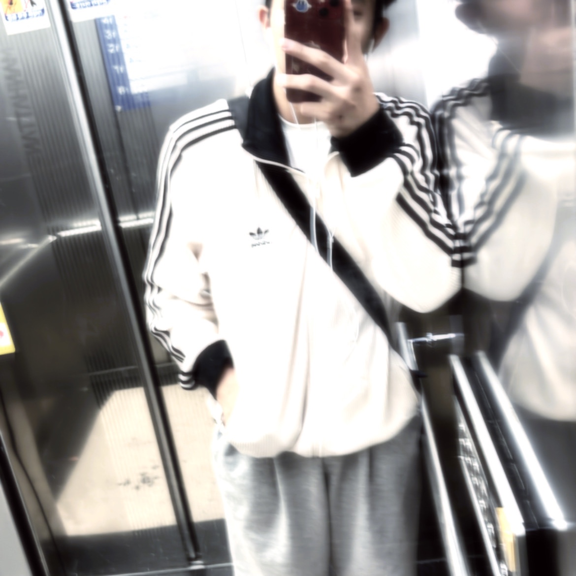 Adidas Adicolor Classic Waffle Beckenbauer Track Jacket Wonder White - KR Sizing 착용 스타일
