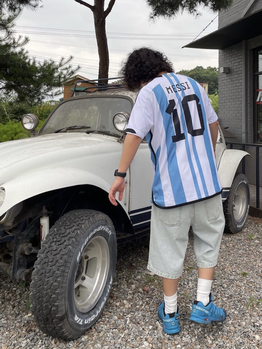 Stussy O.E. Badge Keychain, Adidas Argentina Home Jersey 2022 Winners 3-Star White Light Blue - KR Sizing (Non Marking Ver.) 착용 스타일 - 5