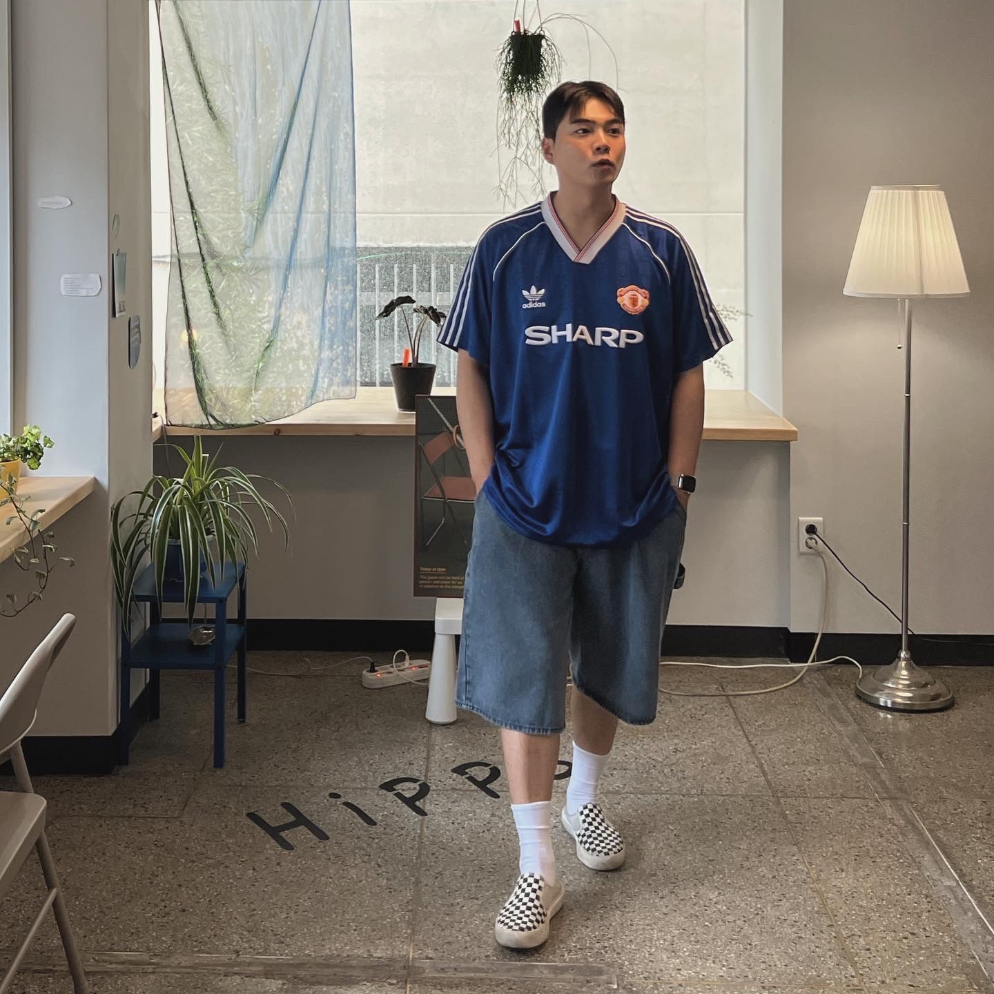 Adidas Manchester United 1988/90 Jersey Collegiate Royal - US Sizing 착용 스타일