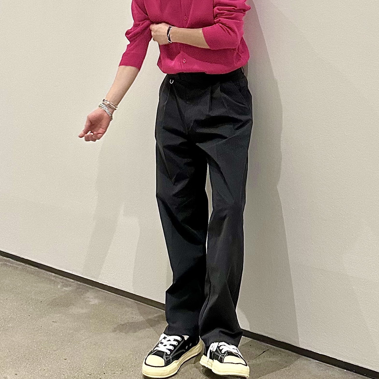 Maison Mihara Yasuhiro Peterson VL OG Sole Canvas Low-top Sneakers Black 착용 스타일 - 3