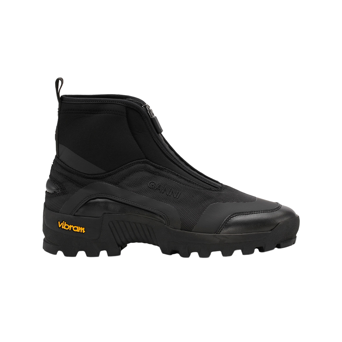 가니 퍼포먼스 하이탑 집 스니커즈 블랙(Ganni Performance High Top Zip Sneakers Black) - 1
