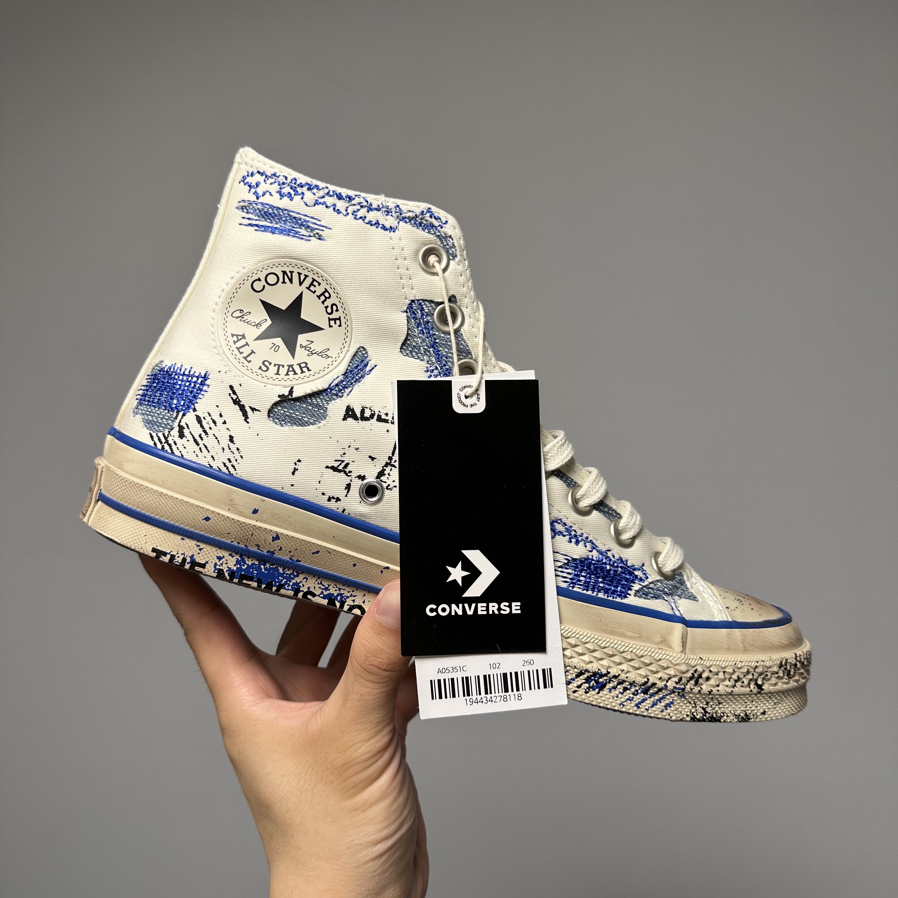 Converse x Ader Error Chuck 70 High White 착용 스타일 - 1