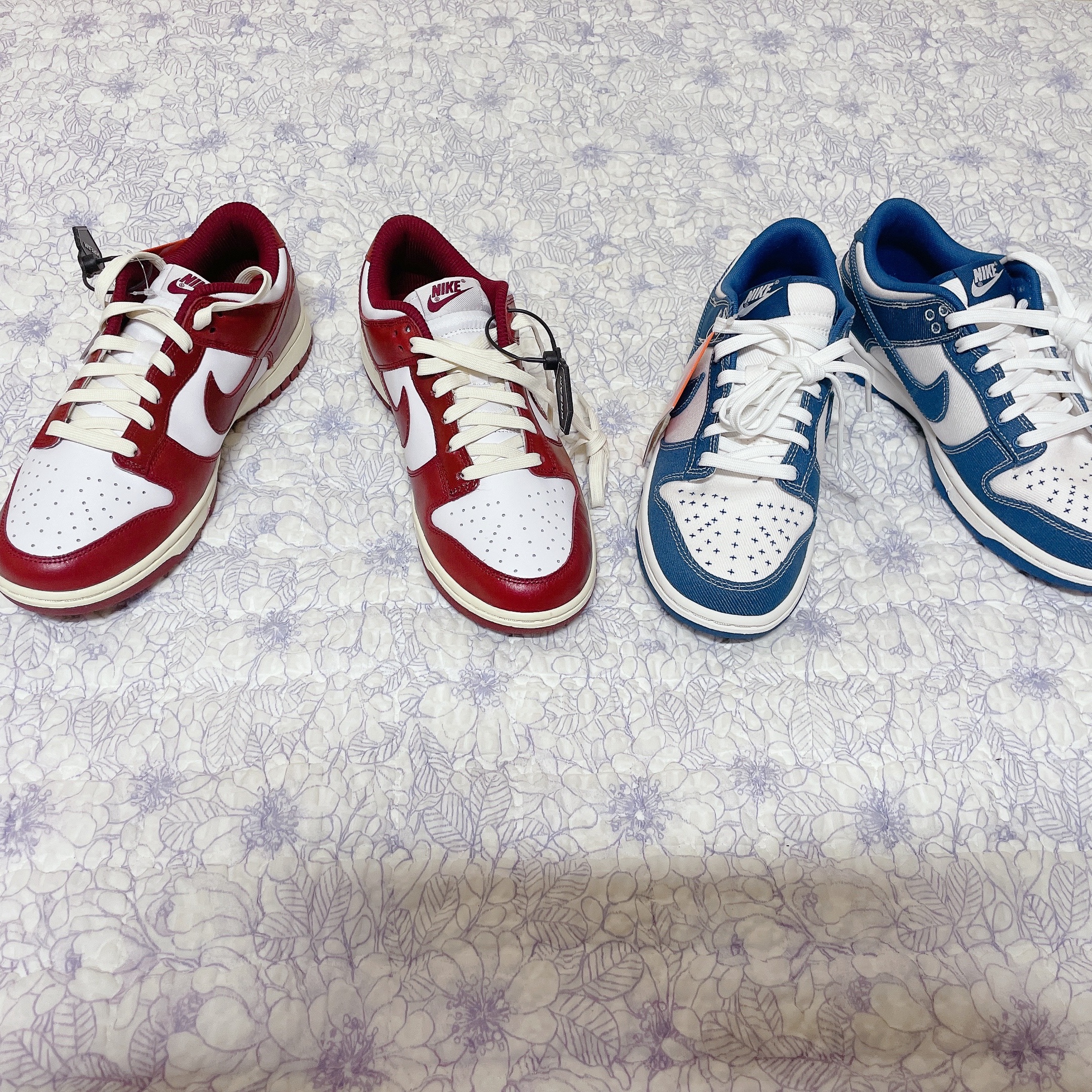 (W) Nike Dunk Low Retro PRM Team Red and White 착용 스타일