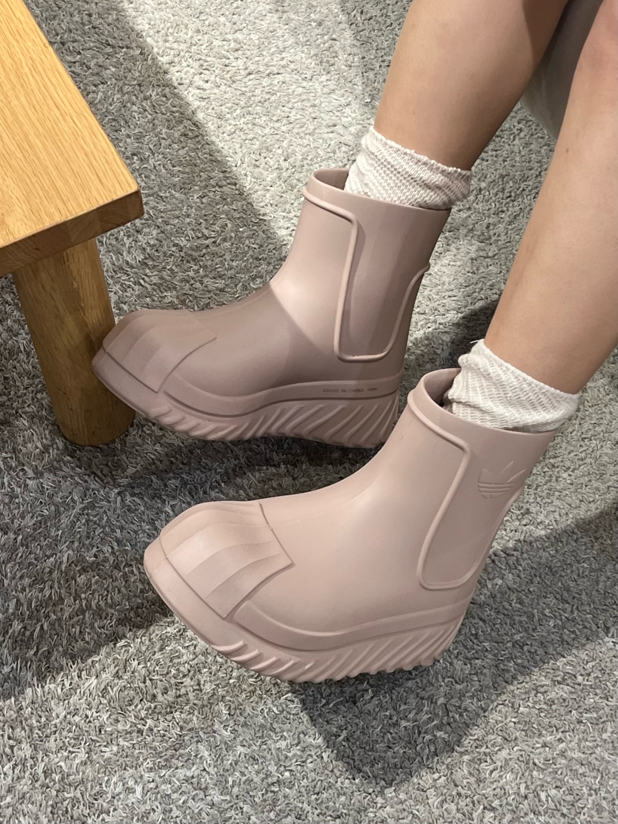 (W) Adidas Adifom Superstar Boot Wonder Taupe 착용 스타일 - 2