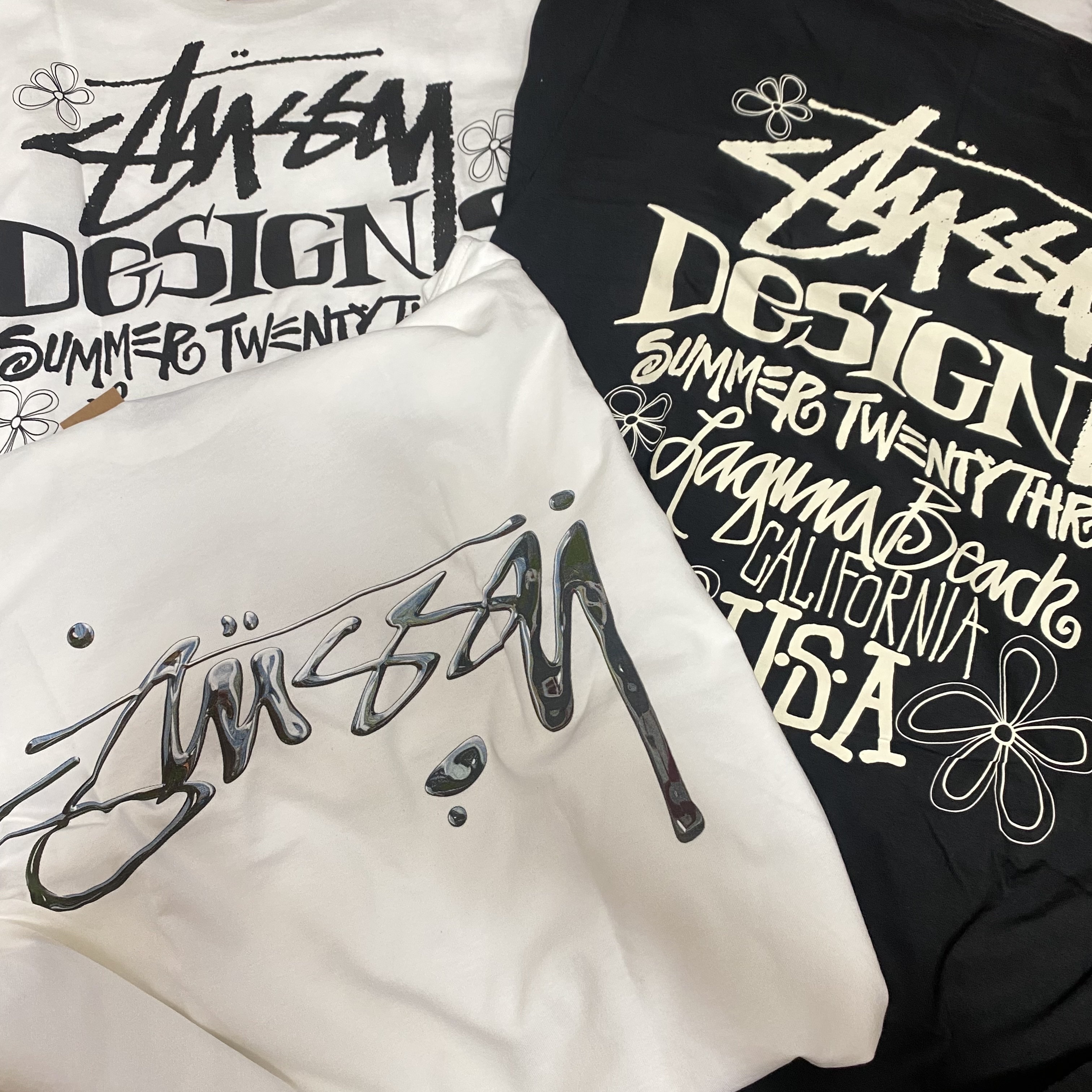 Stussy Mercury T-Shirt White, Stussy Summer LB T-Shirt Black 착용 스타일