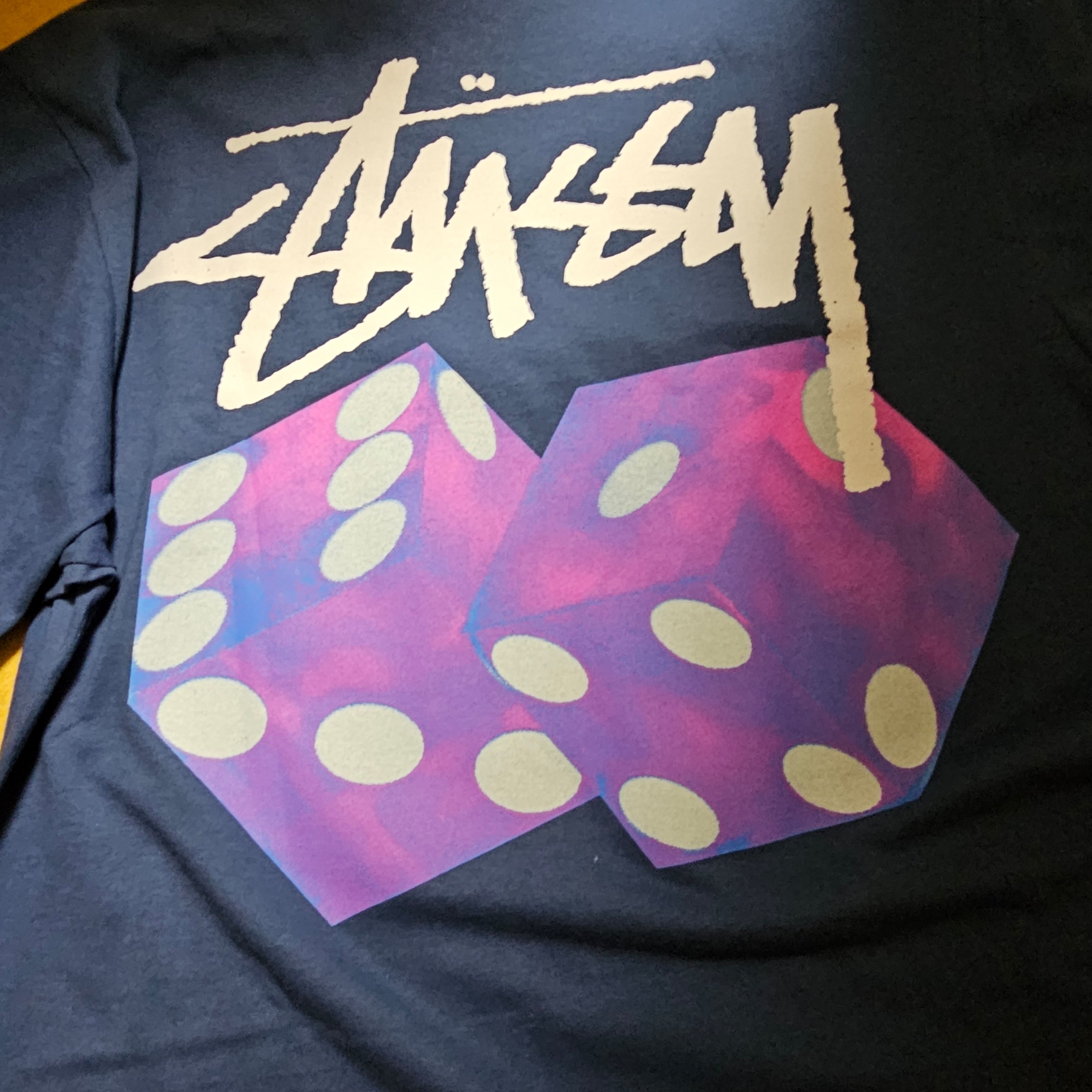Stussy Diced Out T-Shirt Midnight 착용 스타일