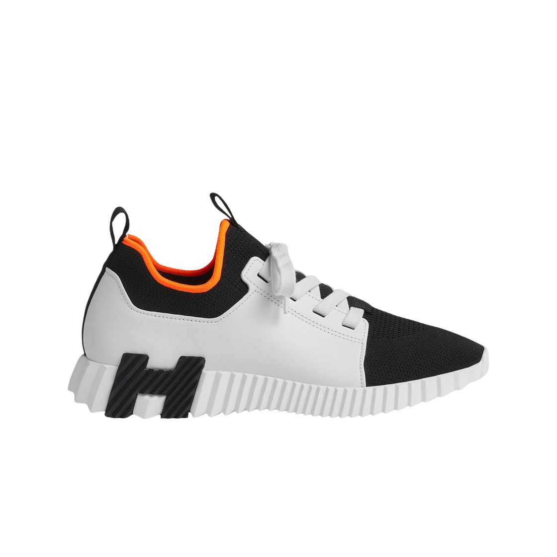 에르메스 디파트 스니커즈 니트 카프스킨 & 누아 블랑(Hermes Depart Sneakers Knit Calfskin & Noir Blanc) - 1