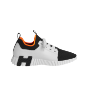 Hermes Depart Sneakers Knit Calfskin & Noir Blanc