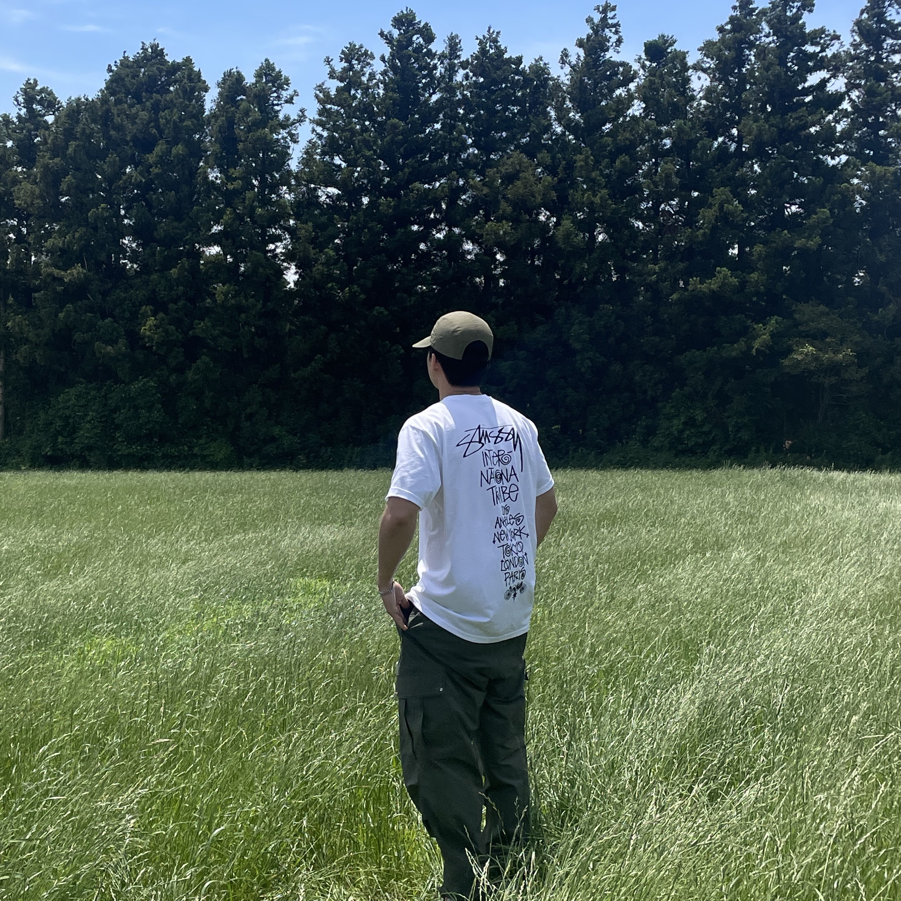 Stussy Tribe Stack T-Shirt White 착용 스타일