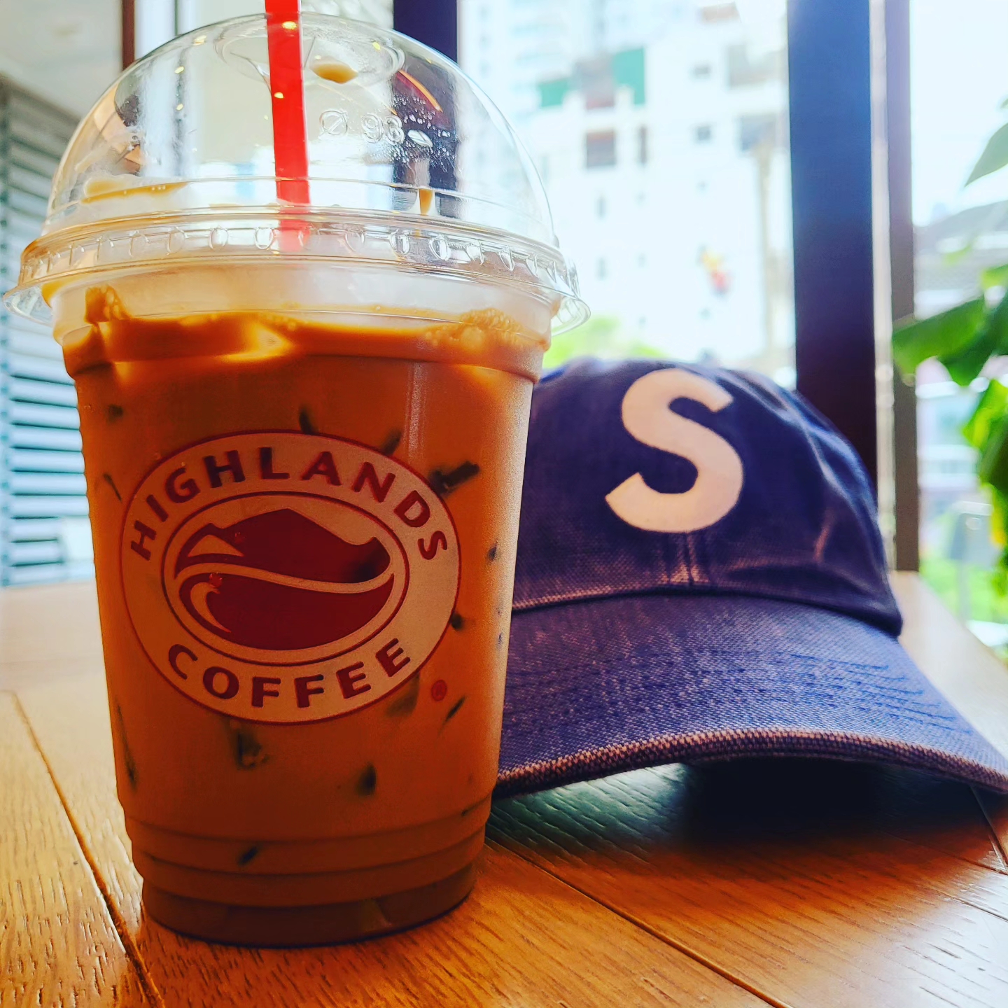 Supreme Pigment Canvas S Logo 6-Panel Navy - 23SS 착용 스타일 - 2