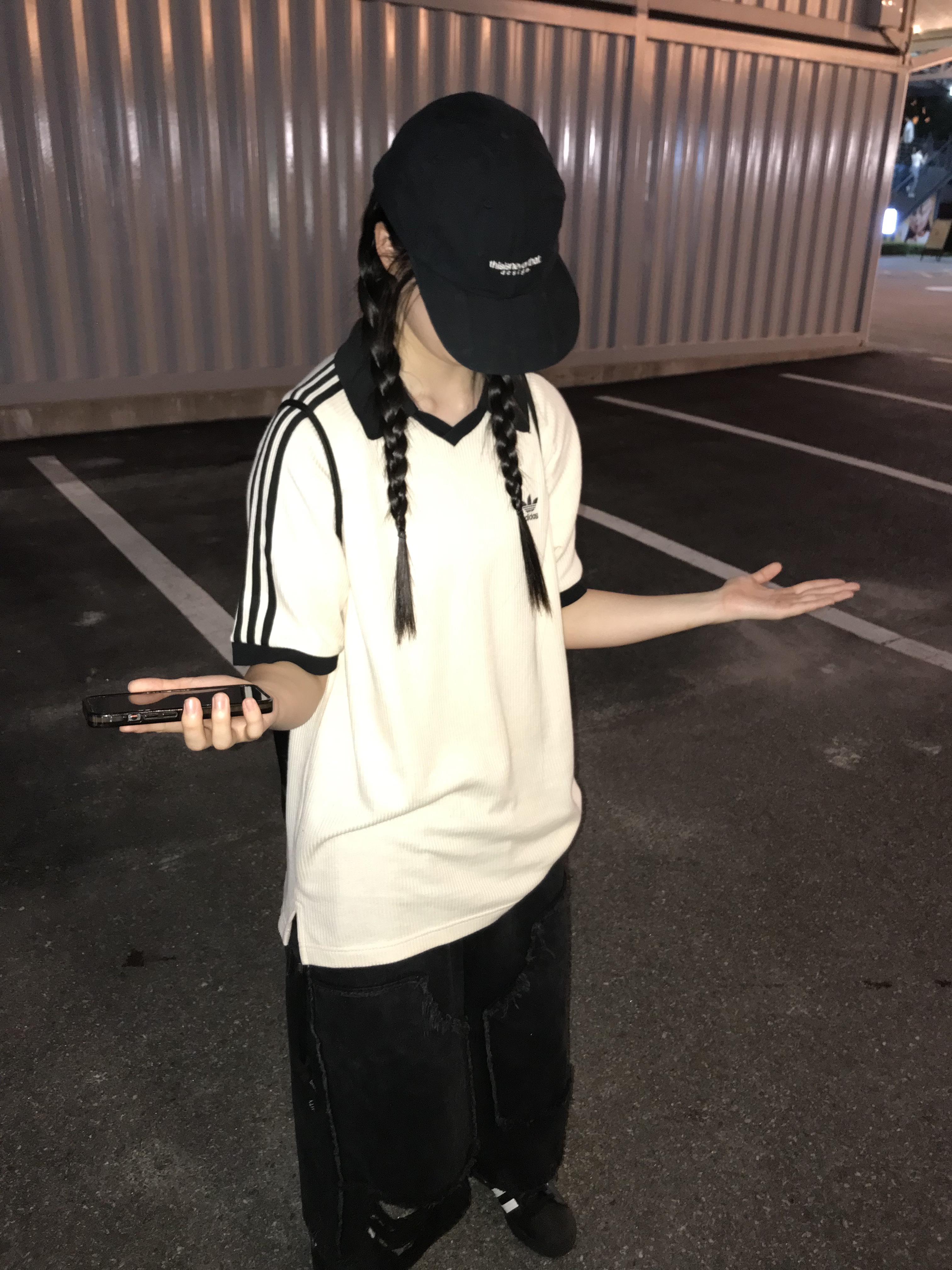 Adidas Adicolor Classics Waffle Polo Shirt Wonder White - KR Sizing, Adidas Superstar Core Black White 착용 스타일 - 3