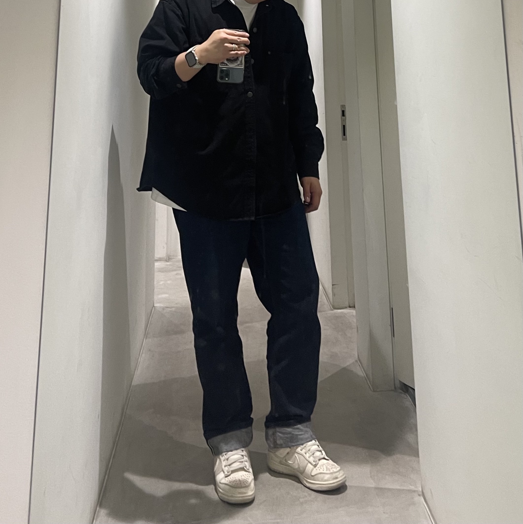 Supreme Denim Painter Shirt Black - 23SS 착용 스타일