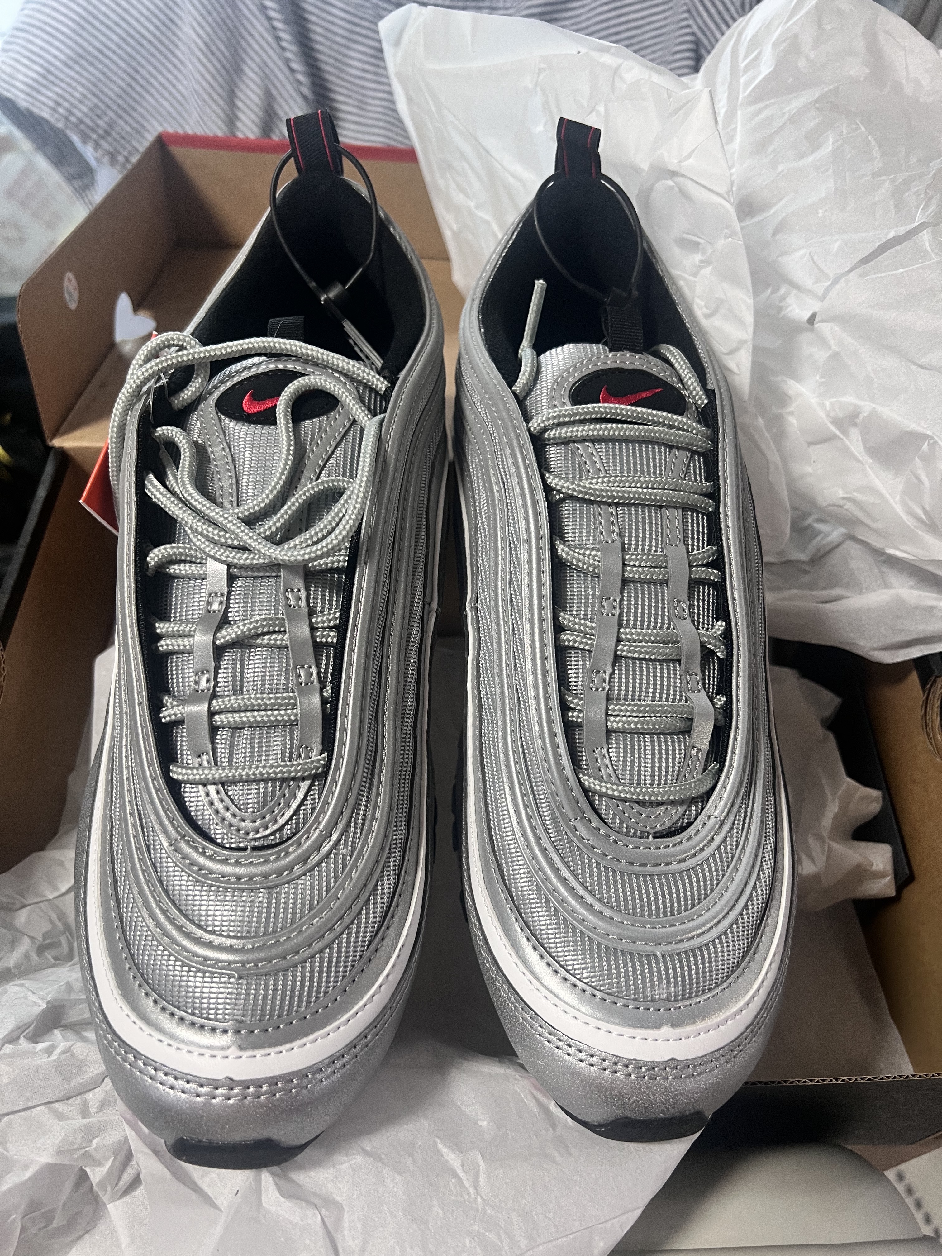 Nike Air Max 97 OG Silver Bullet 2022 착용 스타일 - 1
