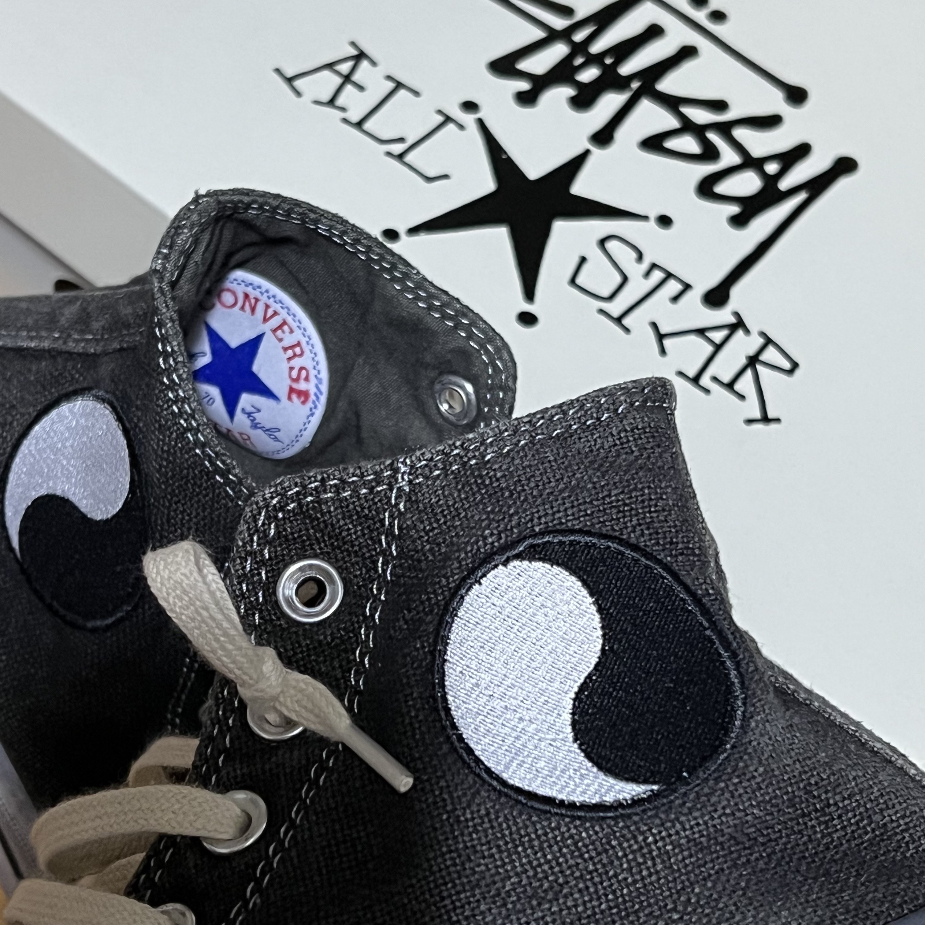 Converse x Stussy x Our Legacy Work Shop Chuck 70 High Pigeon Grey 착용 스타일
