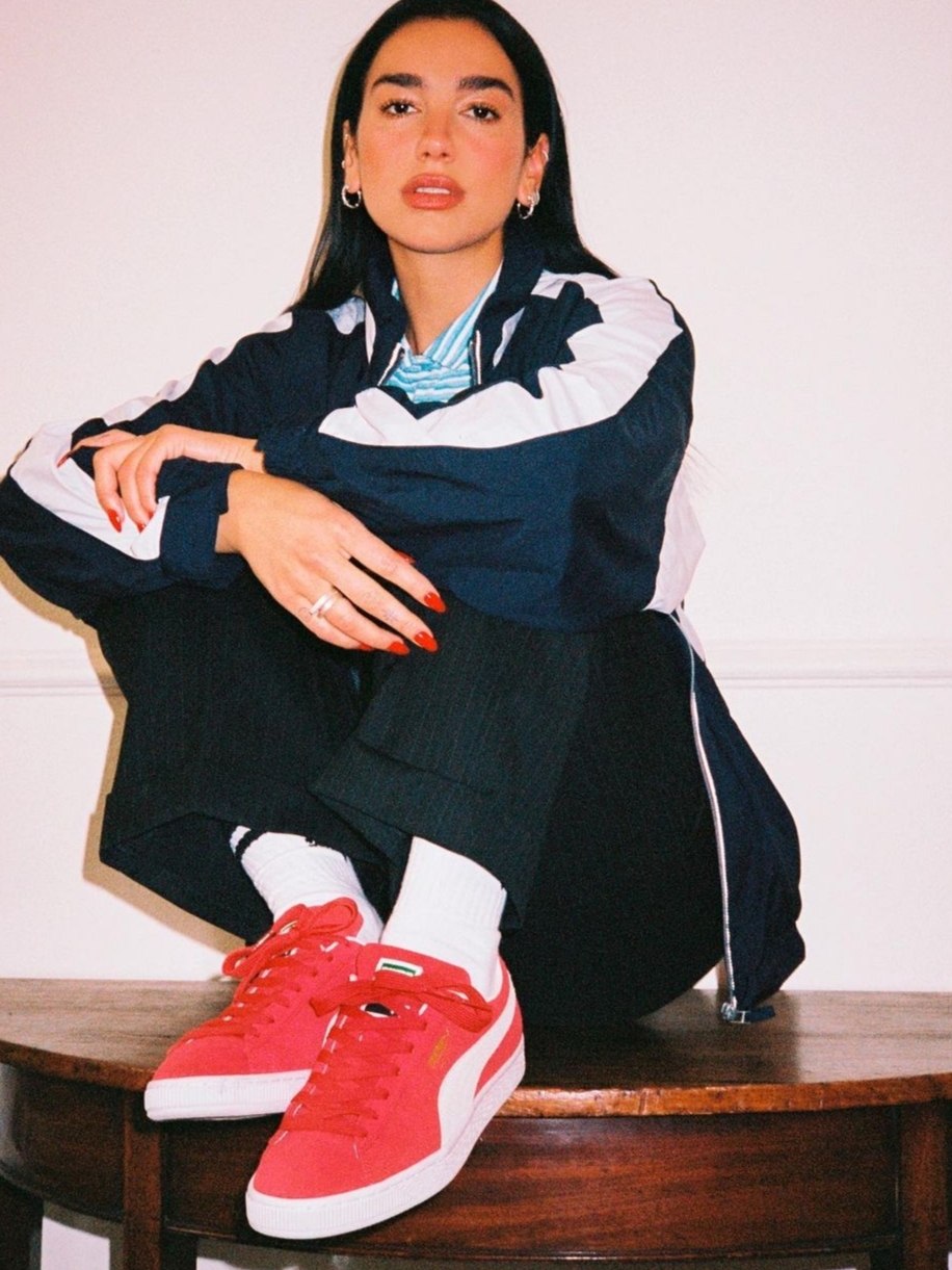 Puma Suede VTG High Risk Red 착용 스타일