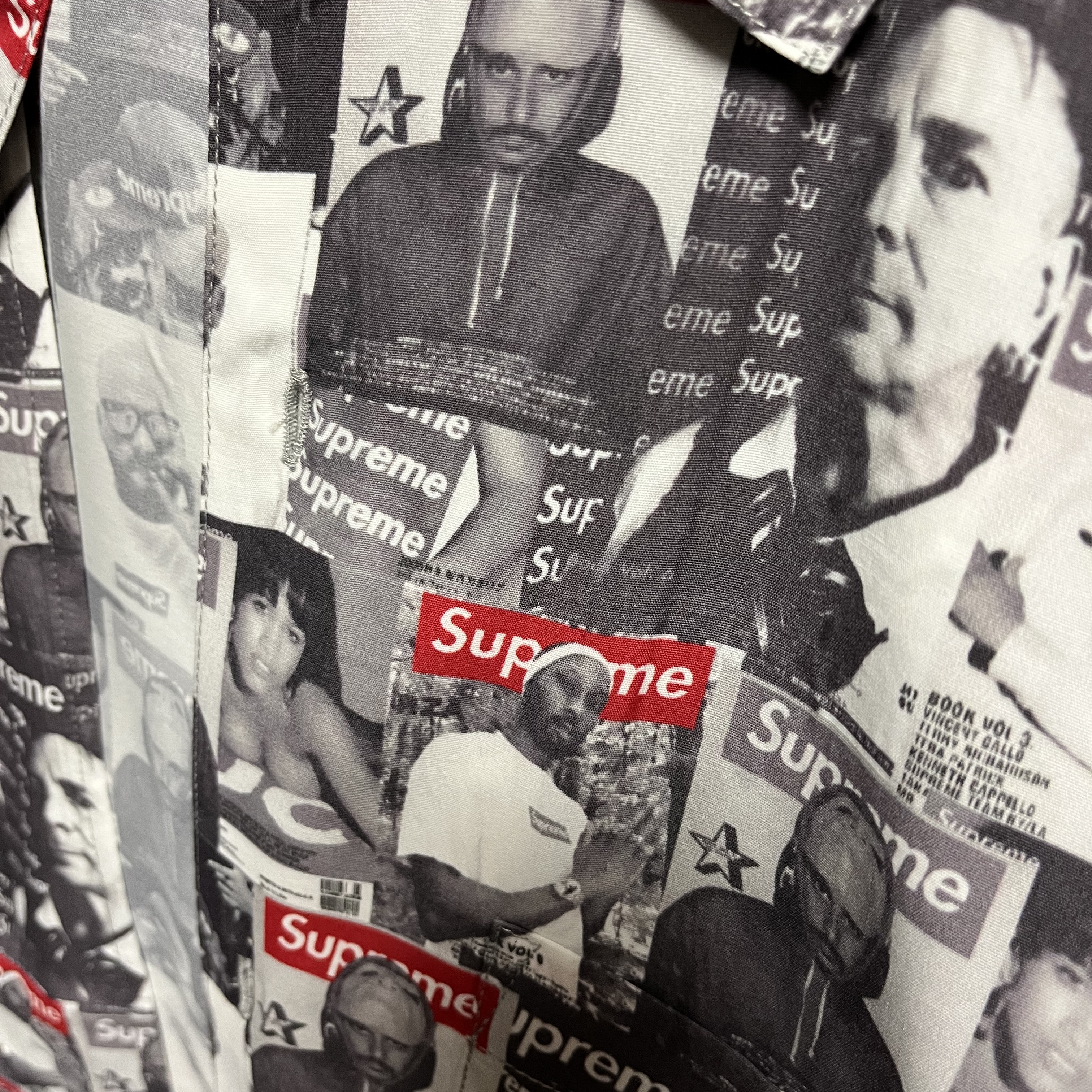 Supreme Magazine S/S Shirt Grey - 23SS 착용 스타일