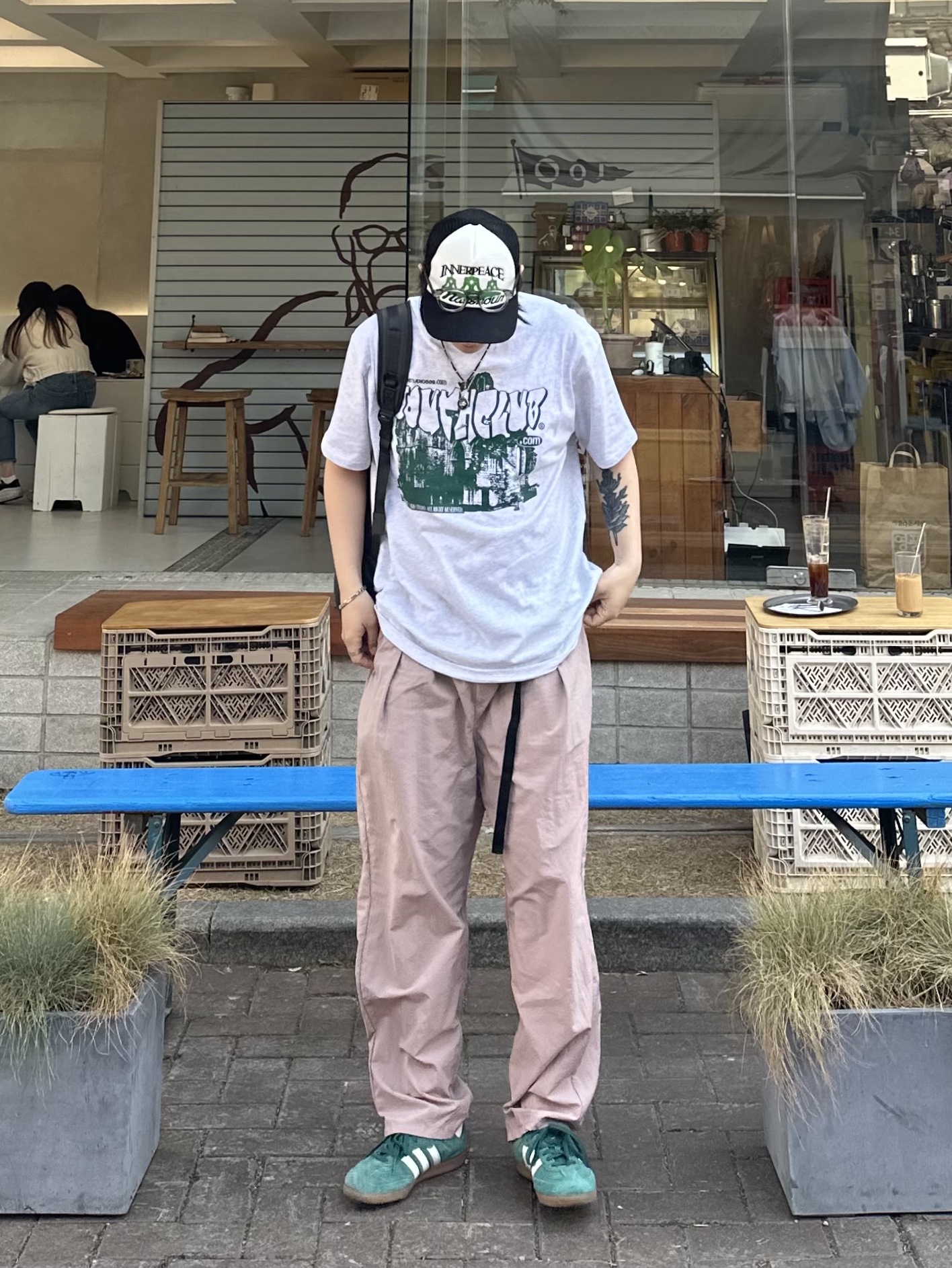 Adidas Samba OG Collegiate Green 착용 스타일 - 2