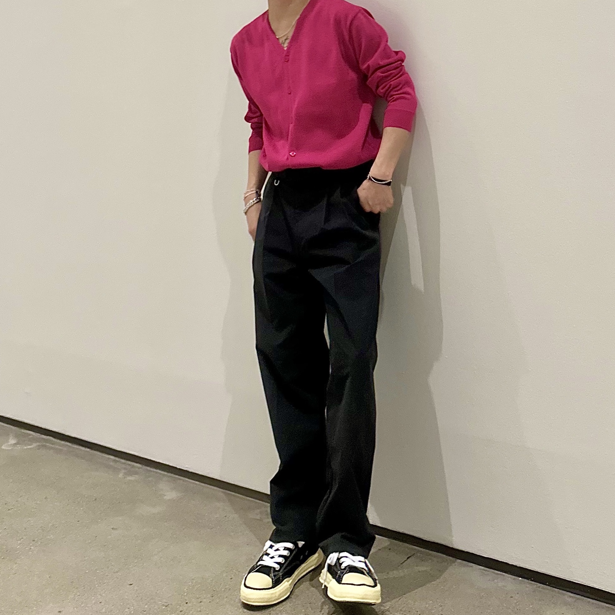 Maison Mihara Yasuhiro Peterson VL OG Sole Canvas Low-top Sneakers Black 착용 스타일 - 2