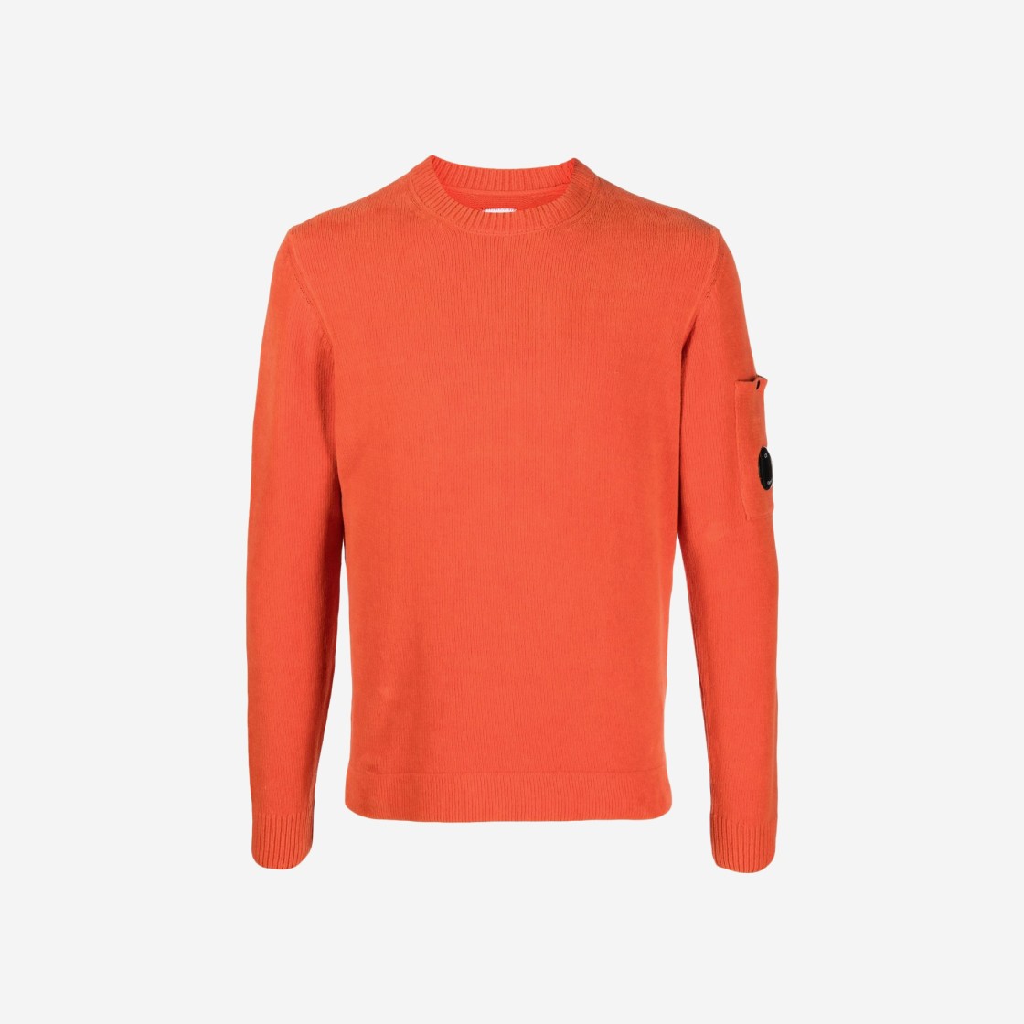 C.P. Company Chenille Cotton Crewneck Knit Harvest Pumpkin Orange - 23SS 상세 이미지 1