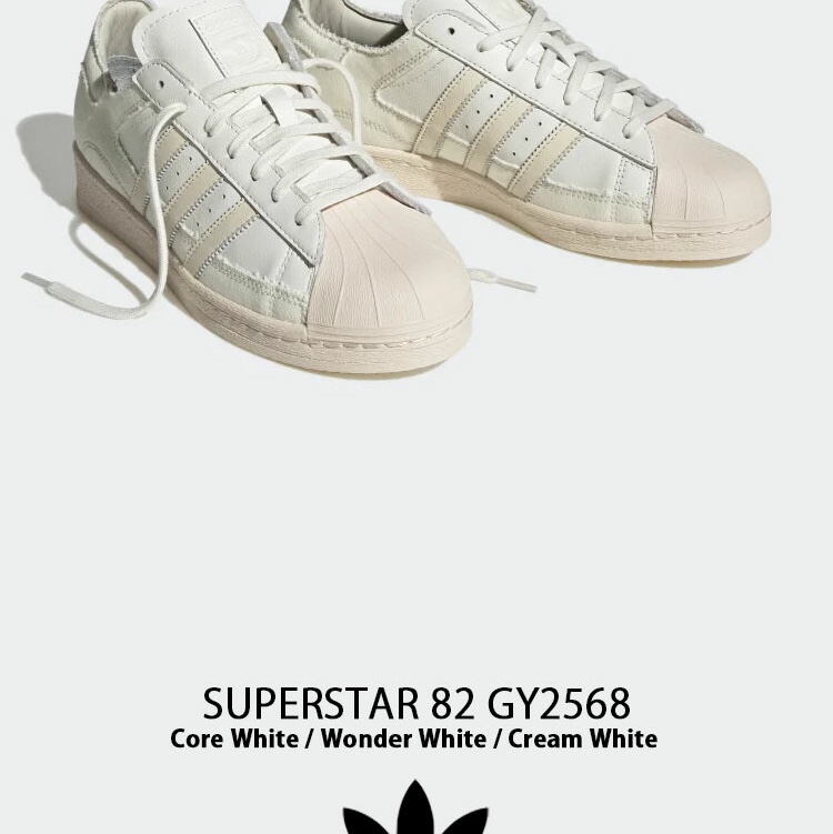 Adidas Superstar 82 Wonder White Cream White 착용 스타일 - 3