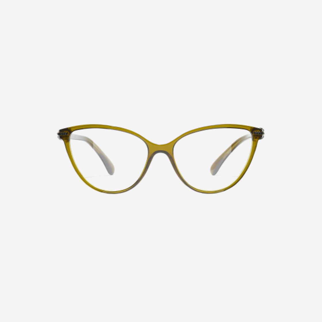 Chanel Cat Eye Eyeglasses Acetate & Olive 상세 이미지 1