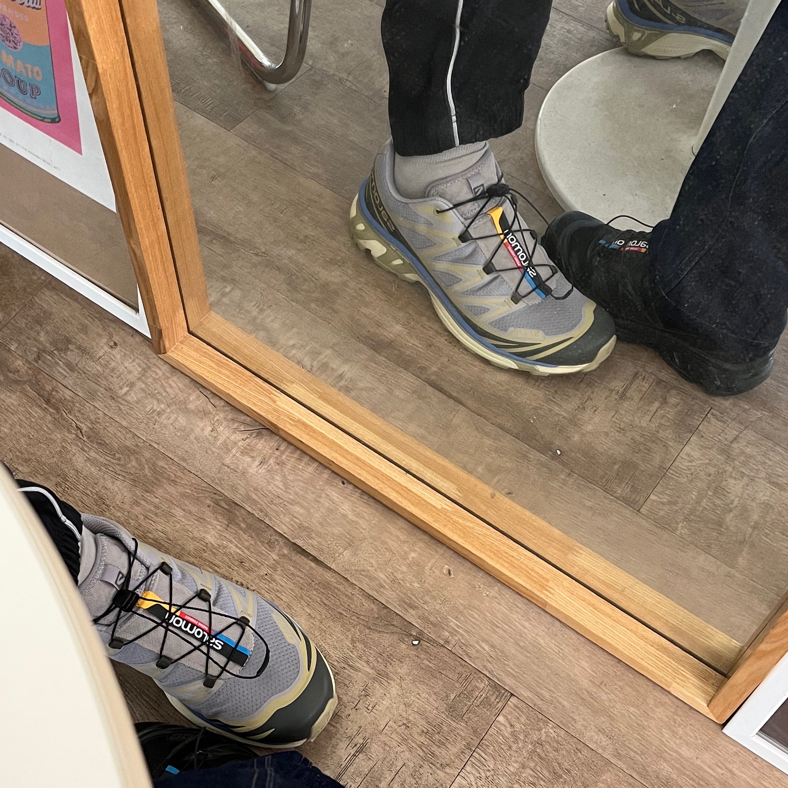 Salomon XT-6 Granada Sky Gray Green 착용 스타일