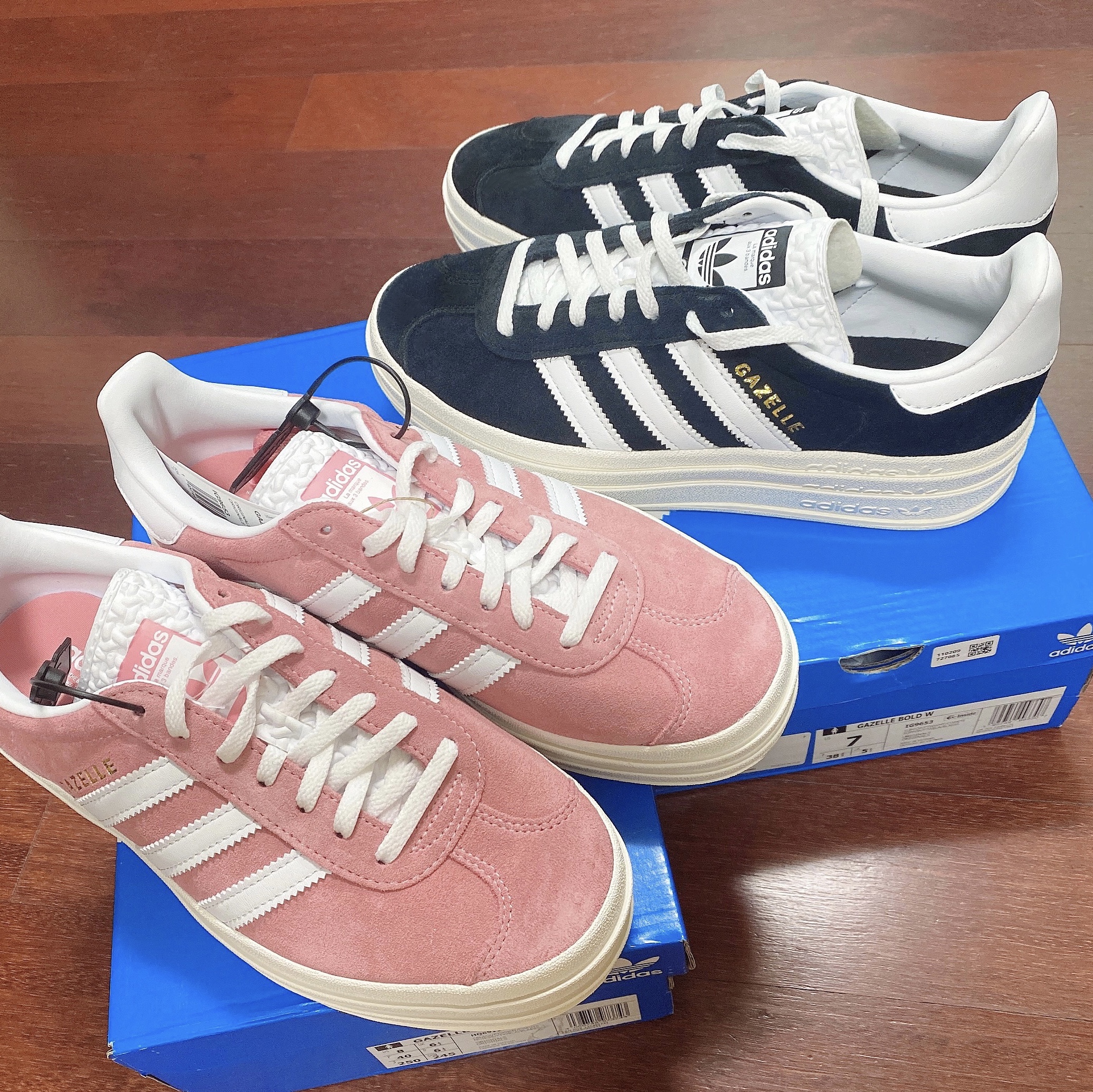 (W) Adidas Gazelle Bold Super Pop 착용 스타일