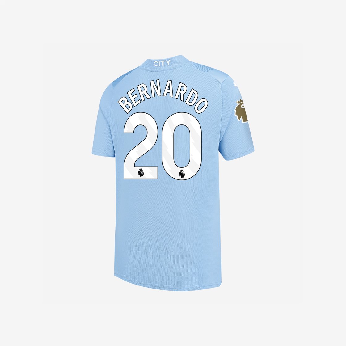 푸마 맨체스터 시티 2023/24 홈 저지 팀 라이트 블루 베르나르두 실바 (프리미어 리그 풀 마킹 버전)(Puma Manchester City 2023/24 Home Jersey Team Light Blue Bernardo Silva (Premier League Full Marking Ver.))