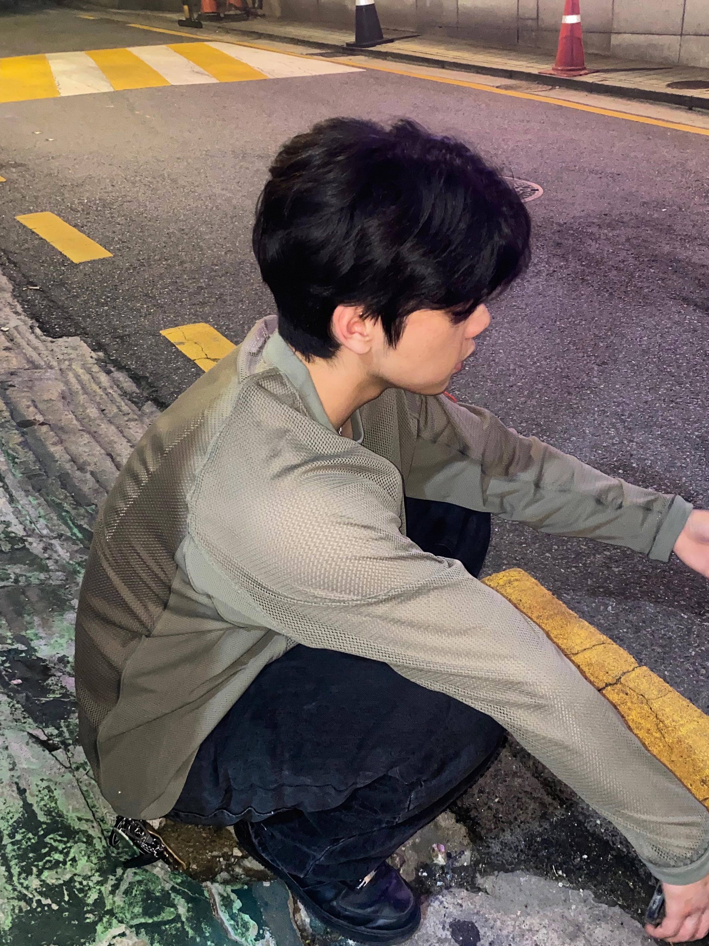 Cav Empt Mesh Raglan Long Sleeve T-Shirt Black - 23SS 착용 스타일 - 1