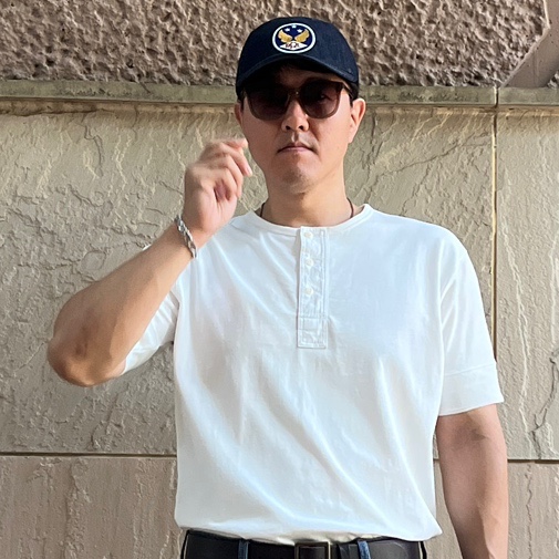 Double RL Garment Dyeing Twill Ball Cap Indigo 착용 스타일 - 2