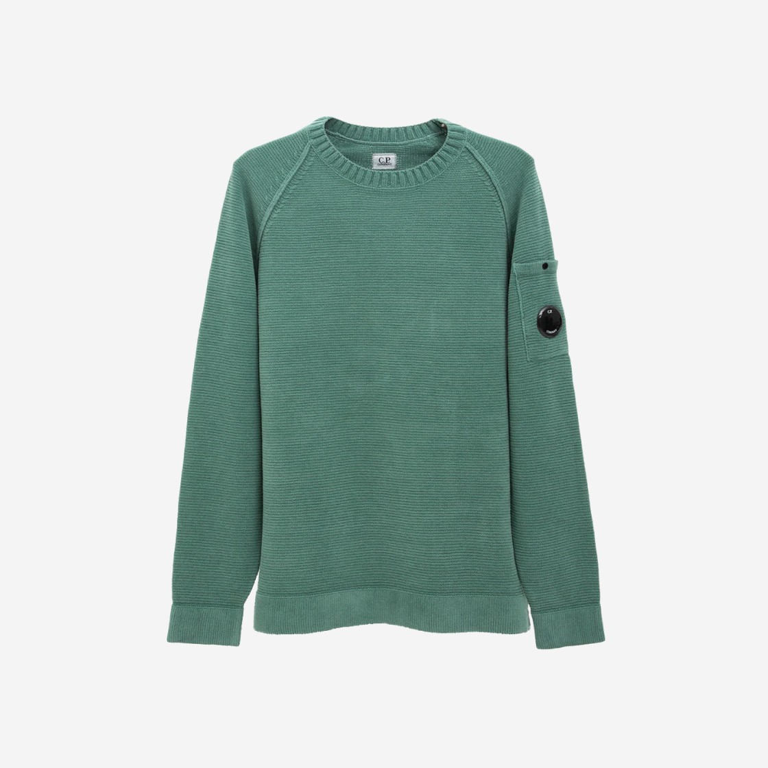 C.P. Company Chenille Cotton Knit Frosty Spruce Green - 23SS 상세 이미지 1