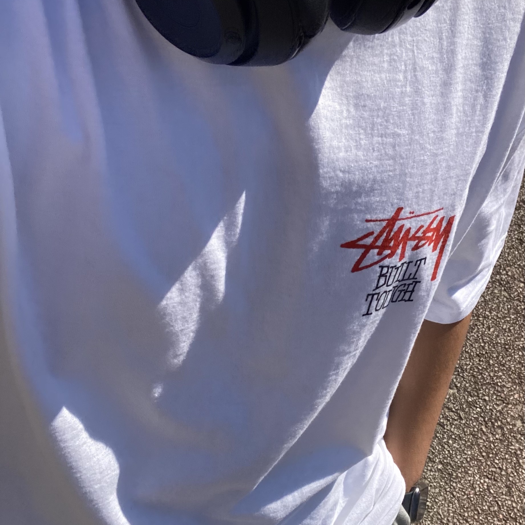 Stussy Built Tough T-Shirt White 착용 스타일