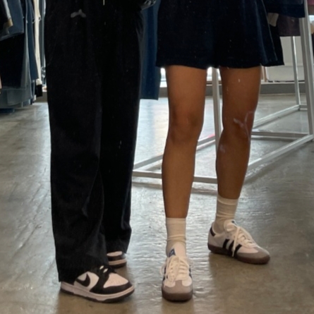Adidas Samba Vegan White Black 착용 스타일