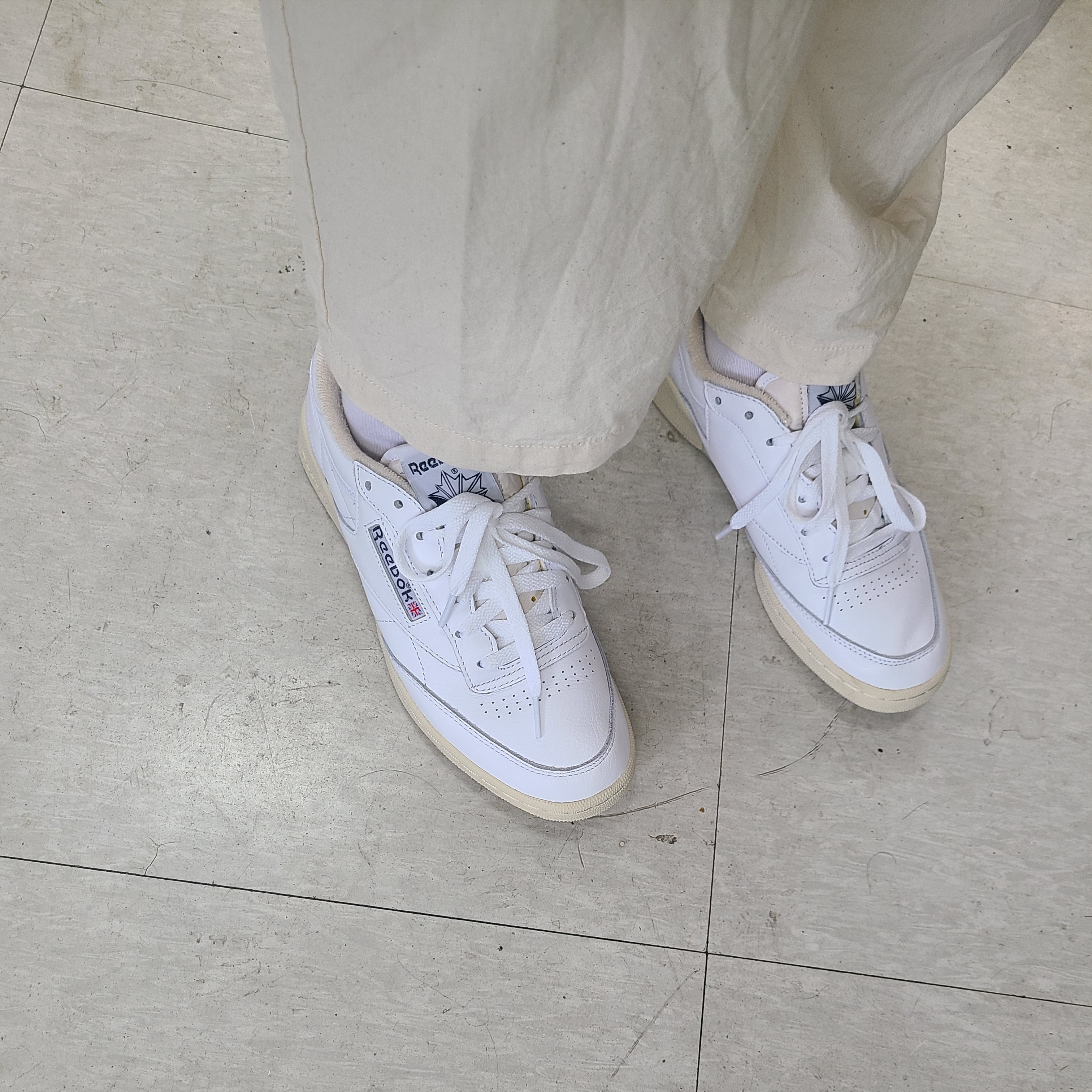 Reebok Club C 85 Vintage Retro White 착용 스타일