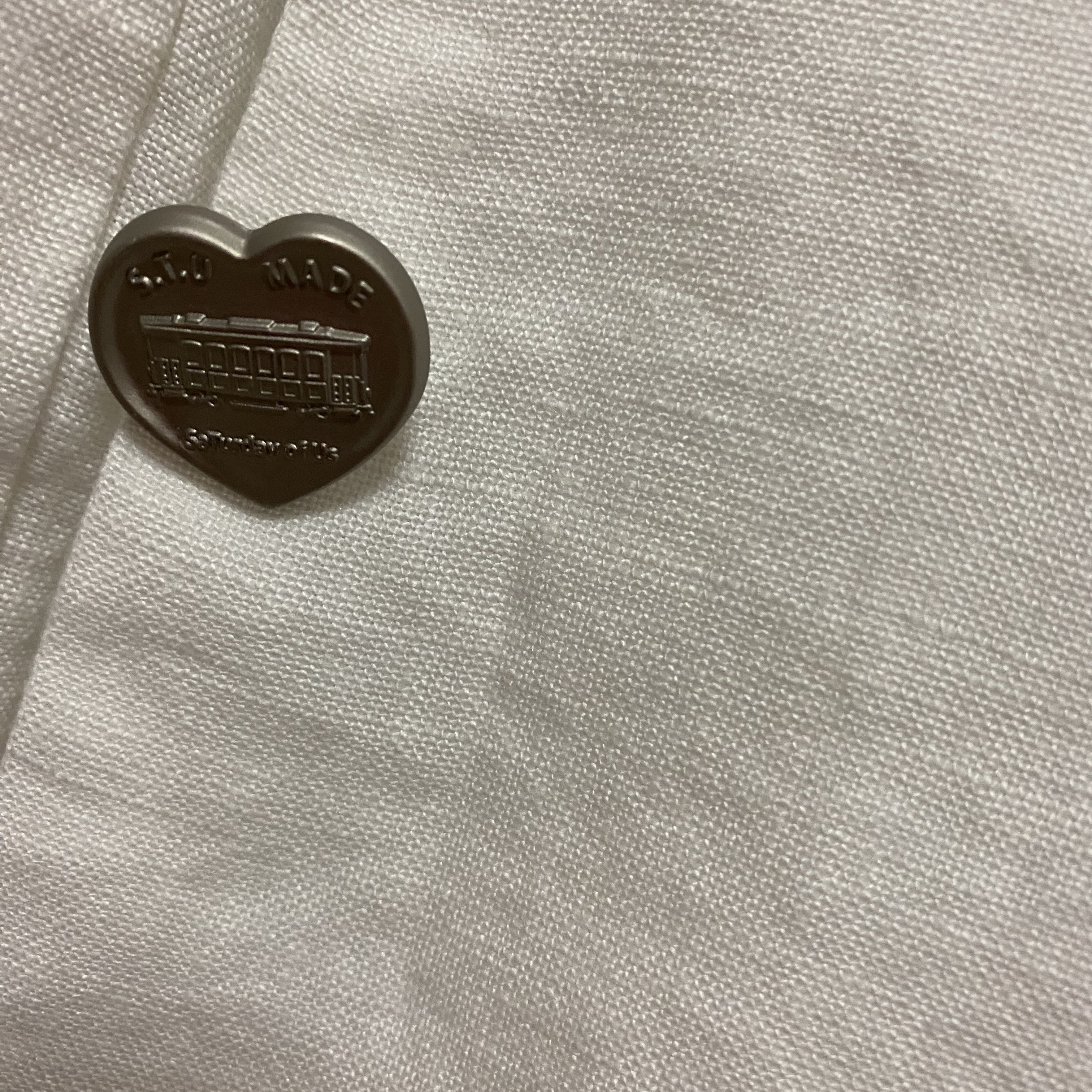 [KREAM 단독] STU Women Buttoned Linen Dress White 착용 스타일 - 2