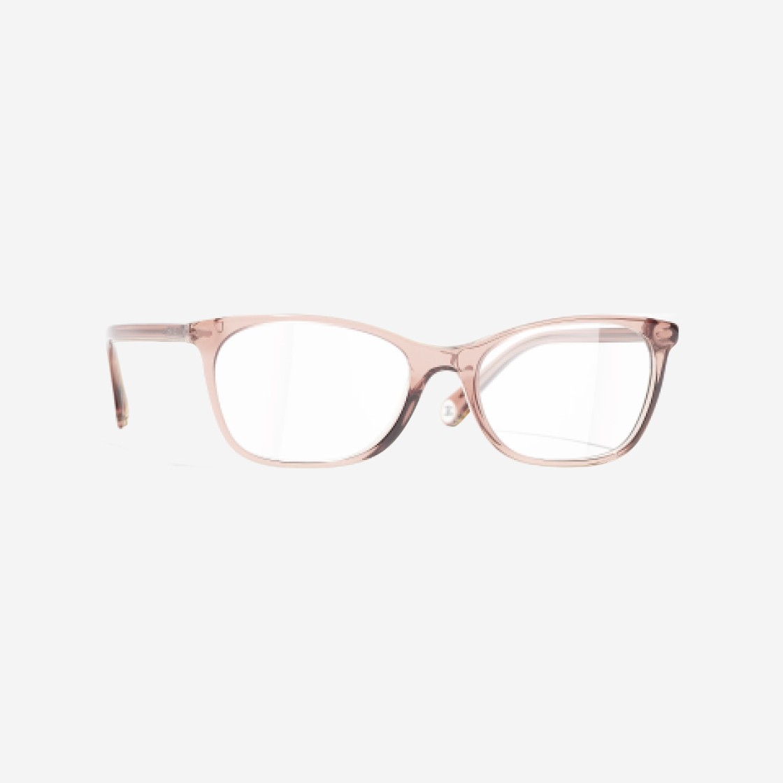 Chanel Rectangle Eyeglasses Acetate & Transparent Brown 상세 이미지 2