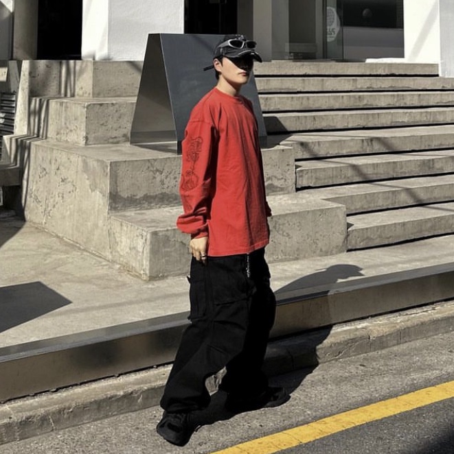 [KREAM 단독] Etce Damaged Denim Cap Black 착용 스타일