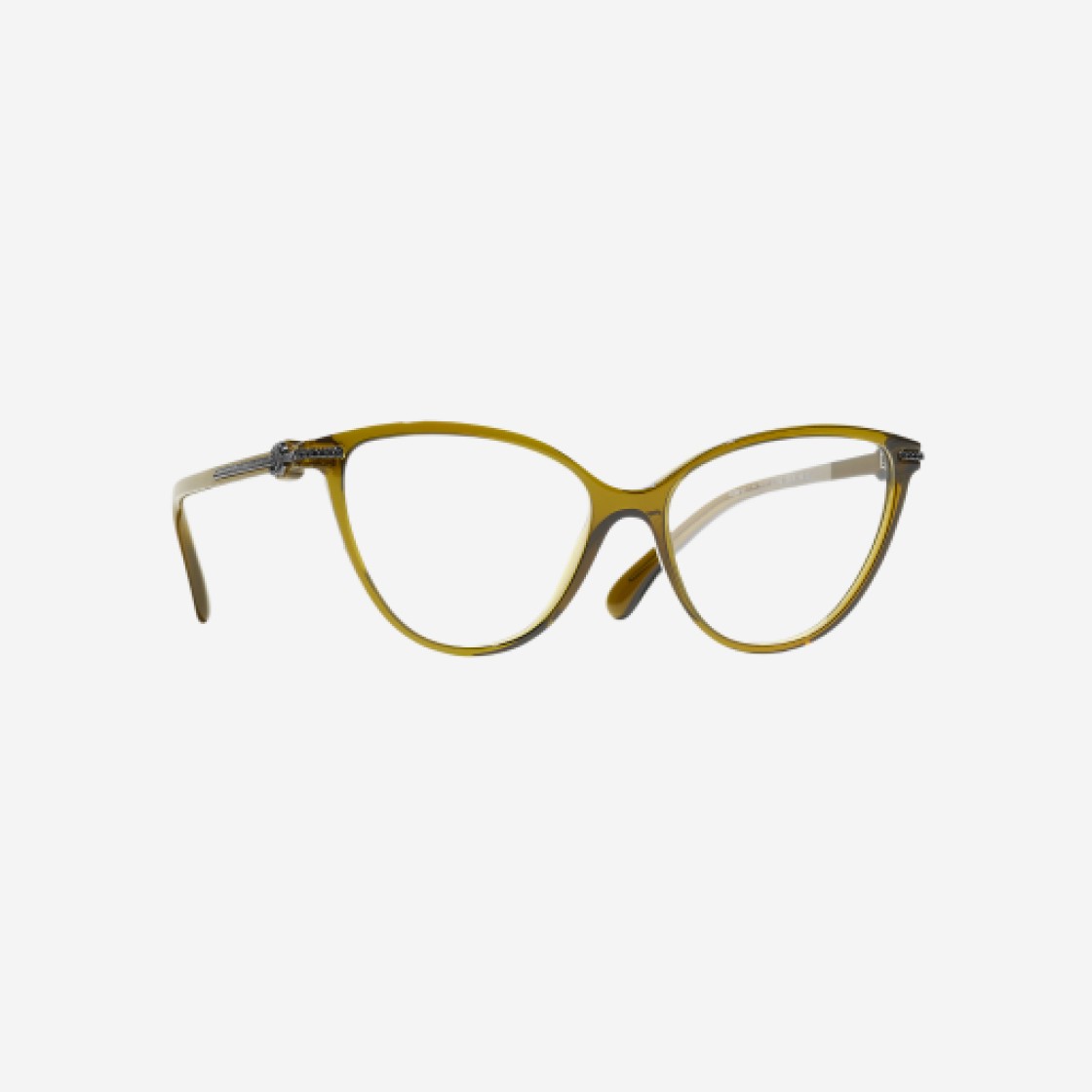 Chanel Cat Eye Eyeglasses Acetate & Olive 상세 이미지 2