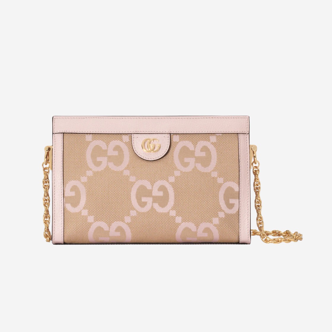 Gucci Ophidia Jumbo GG Small Shoulder Bag Camel Light Pink 상세 이미지 1