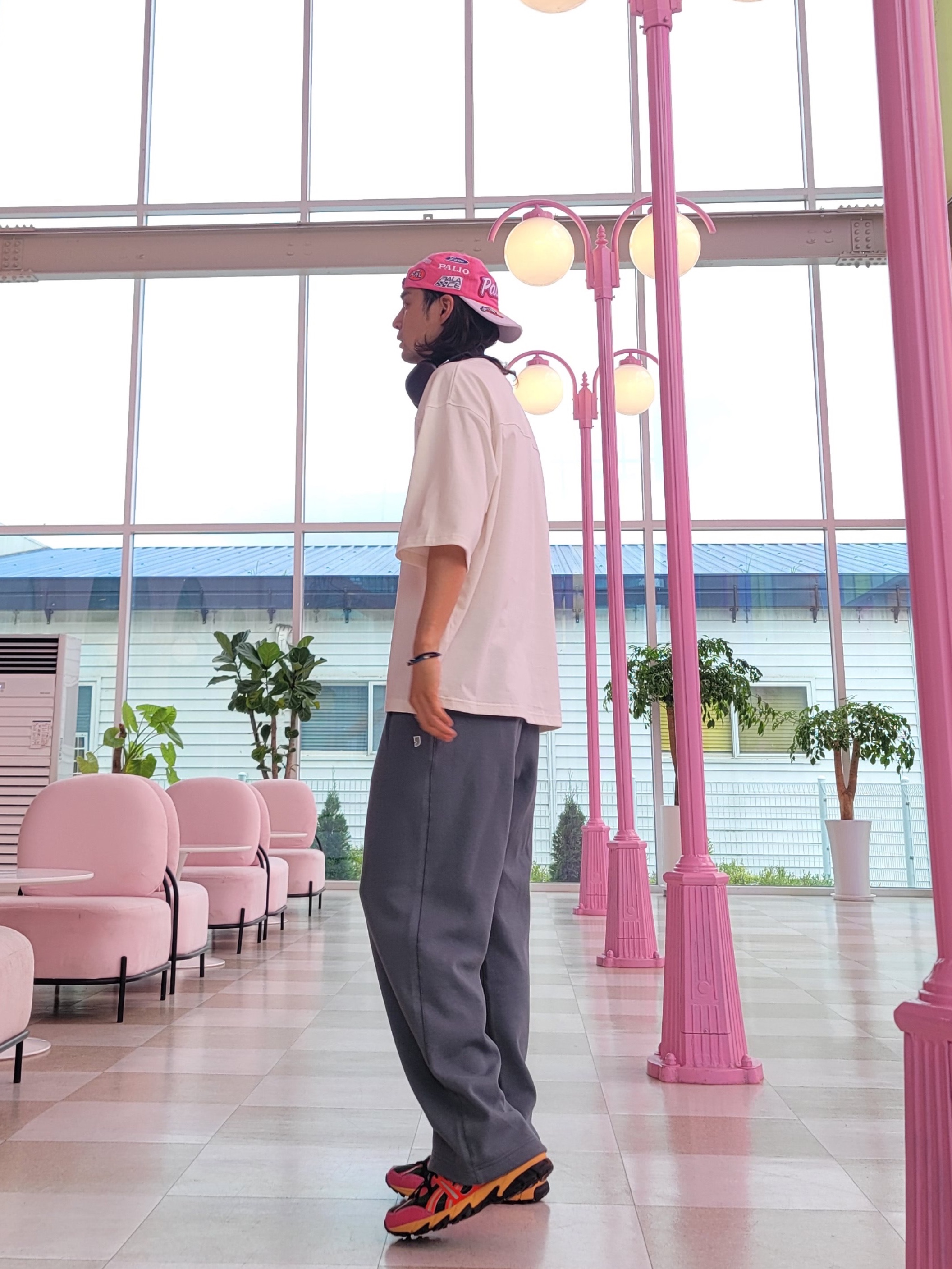 Palace Team Racing 6-Panel Pink - 23SS, Apple AirPods Max Lightning Space Gray (Korean Ver.) 착용 스타일 - 3