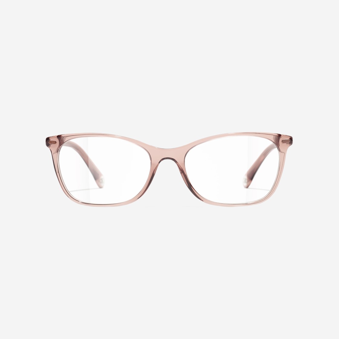 Chanel Rectangle Eyeglasses Acetate & Transparent Brown 상세 이미지 1