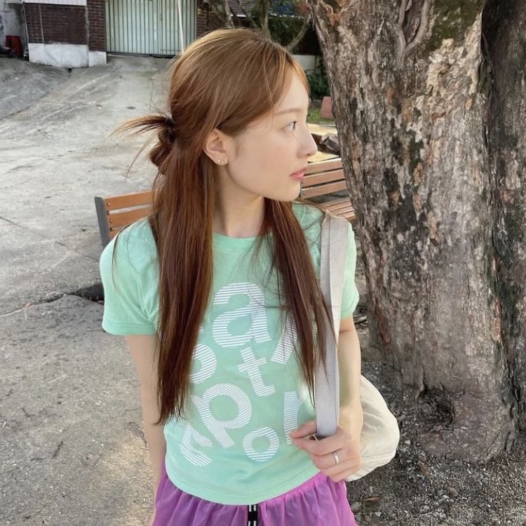 Safarispot Women 1/2 Tags Ticketing Tee Mint 착용 스타일 - 4